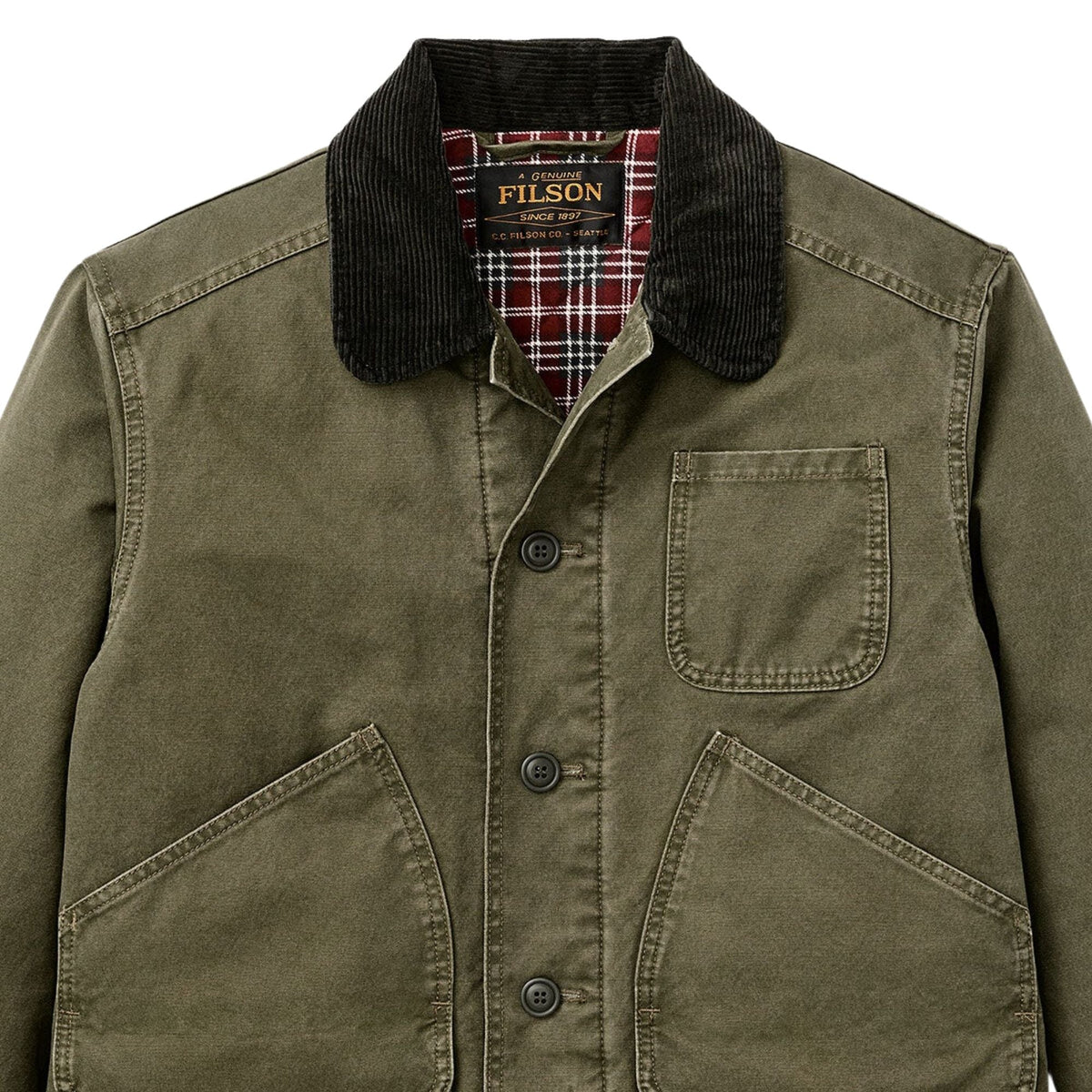 Filson Insulated Canvas Outfitter Jacket - Dark Olive