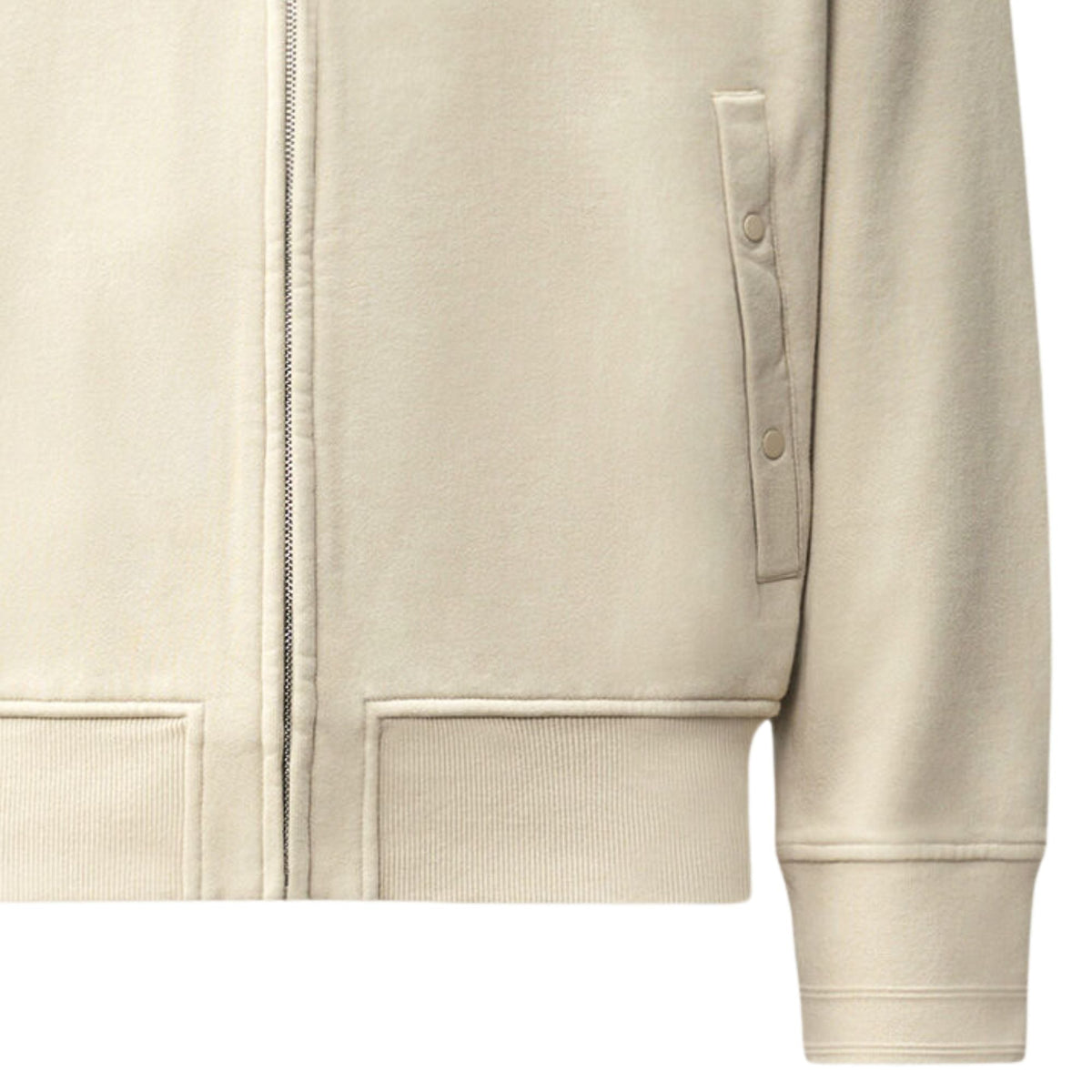 C.P Company Diagonal Raised Fleece Polo Zip Sweatshirt - Silver Birch