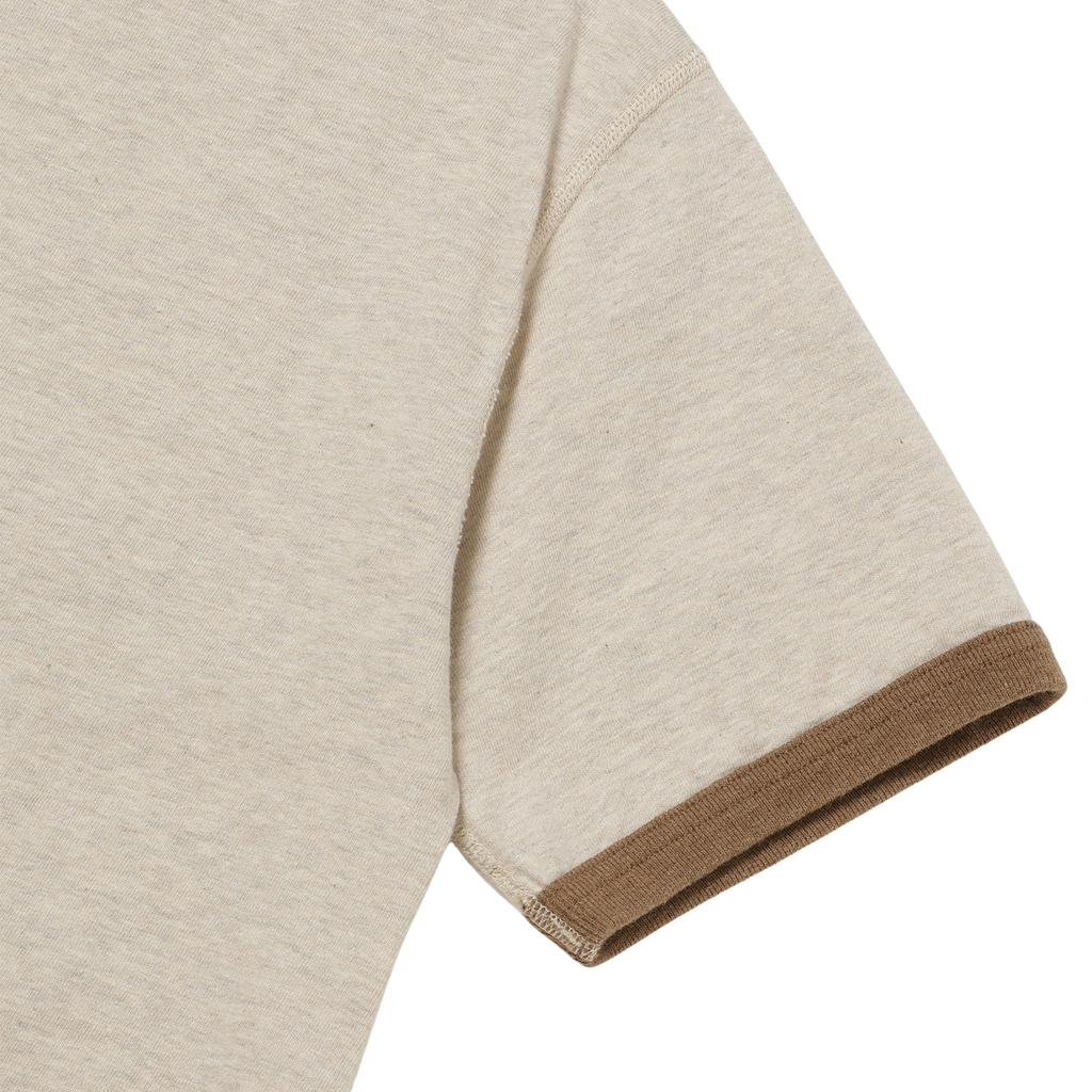 Wonder Looper Recycled Cotton Foxfibre® Ringer T - Stone
