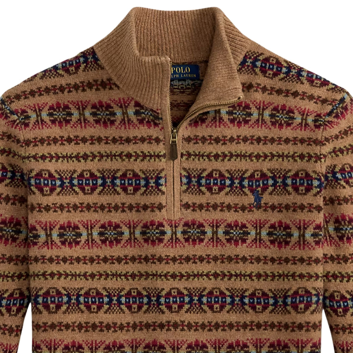 Polo Ralph Lauren Fair Isle Wool Mockneck Jumper - Multi Combo