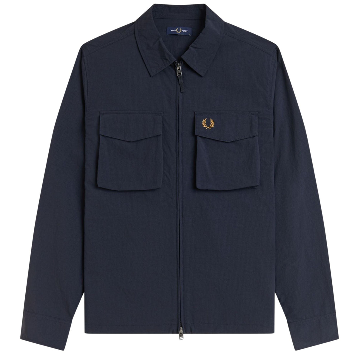 Fred Perry Ripstop Zip-Through Overshirt - Navy