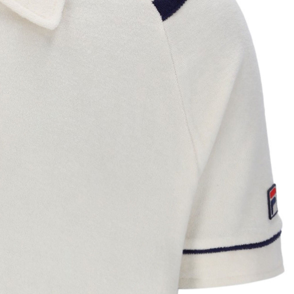 Fila Vintage Massimo Terry Polo Shirt - Gardenia