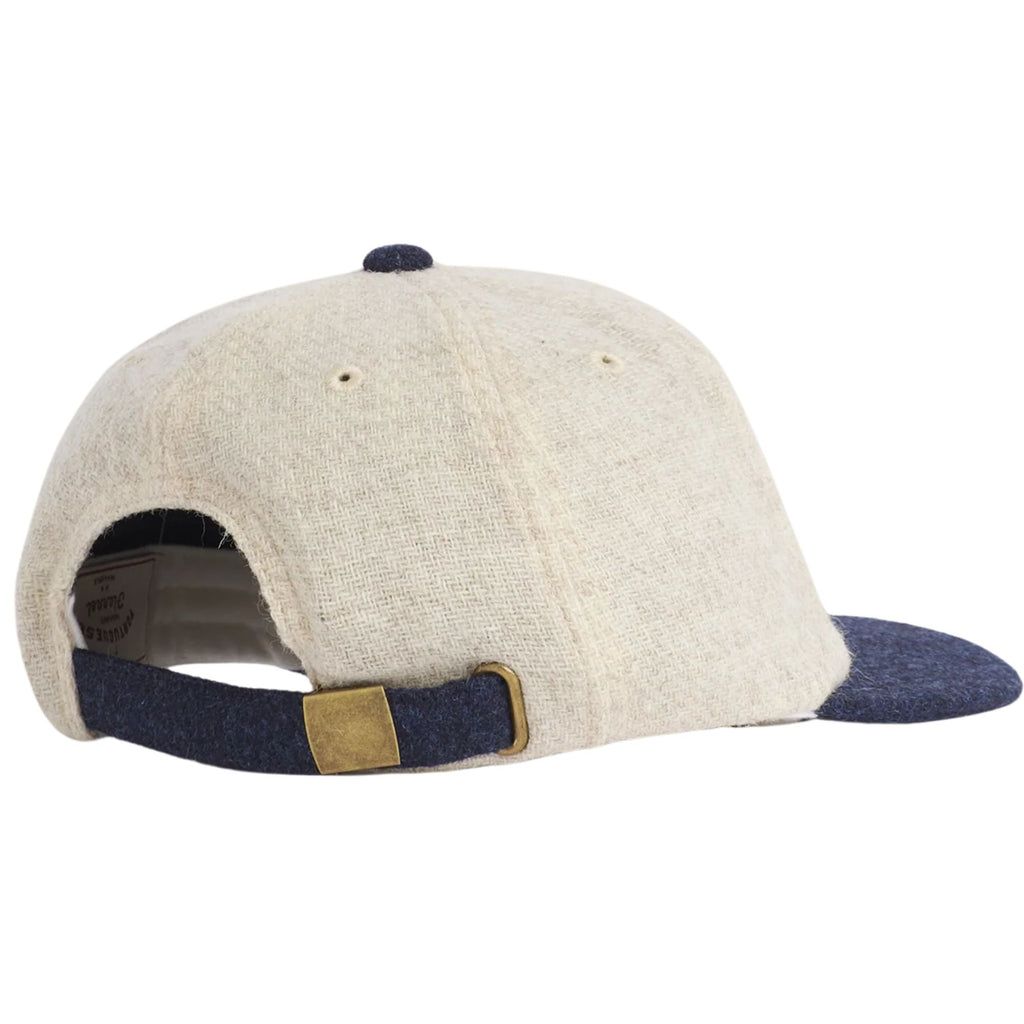Portuguese Flannel Wool Cap - Ecru/Blue