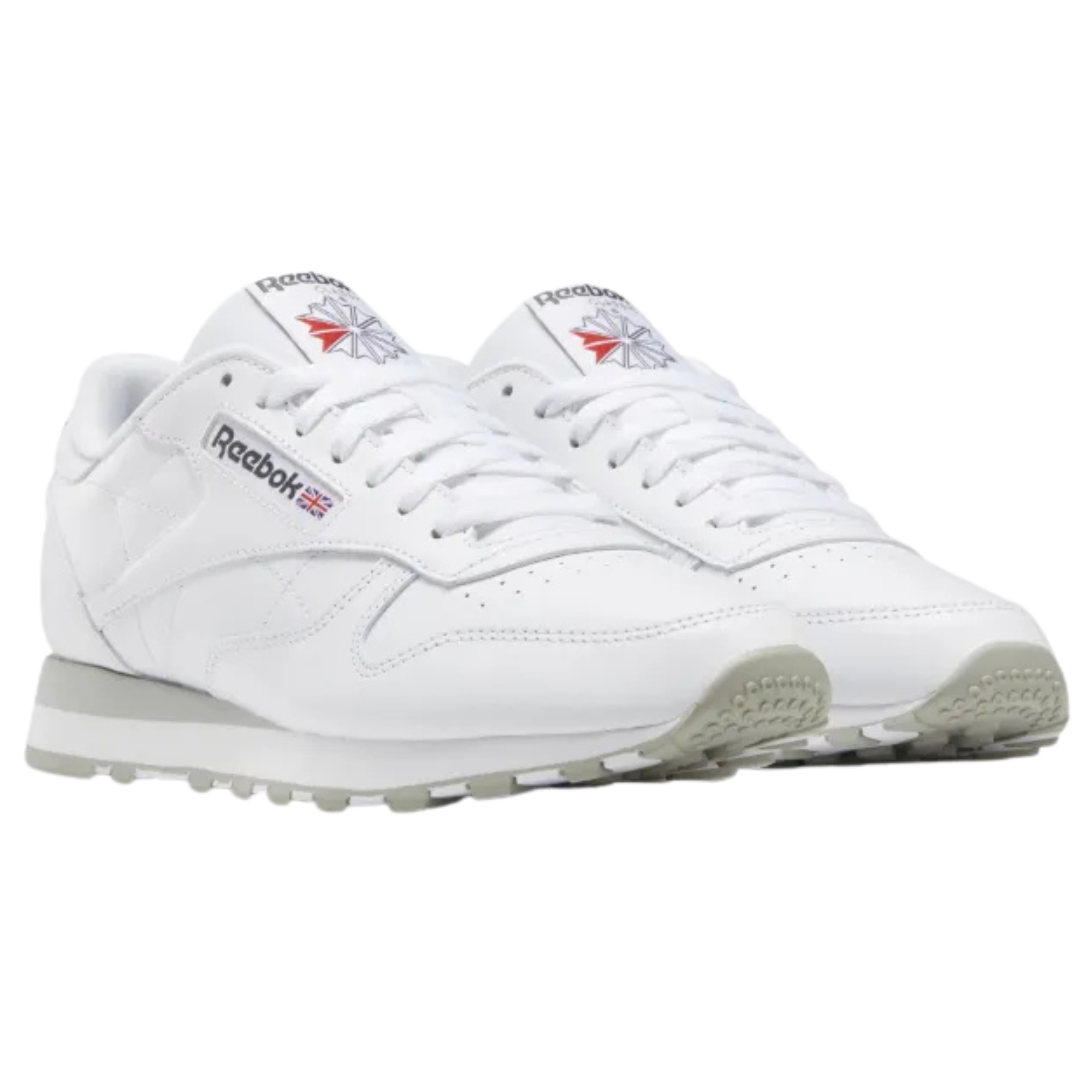 Classic Leather Sneakers - White/Grey