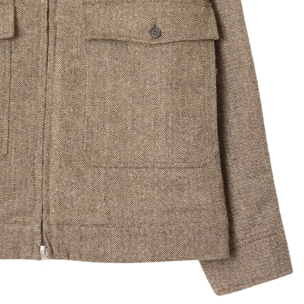 Universal Works Wool Herringbone E130 Jacket - Brown