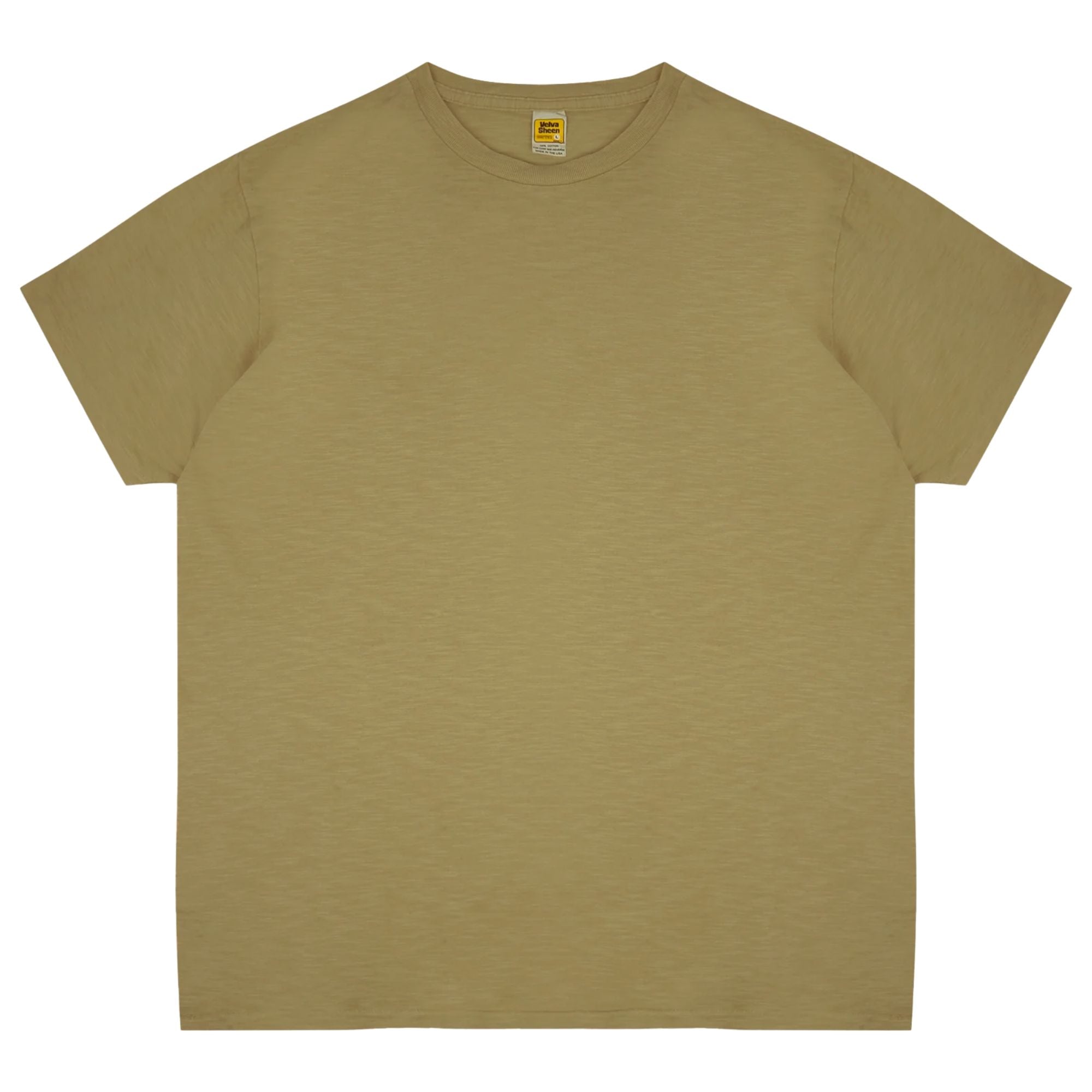Velva Sheen Rolled Short Sleeve Crew Neck T-Shirt - Olive