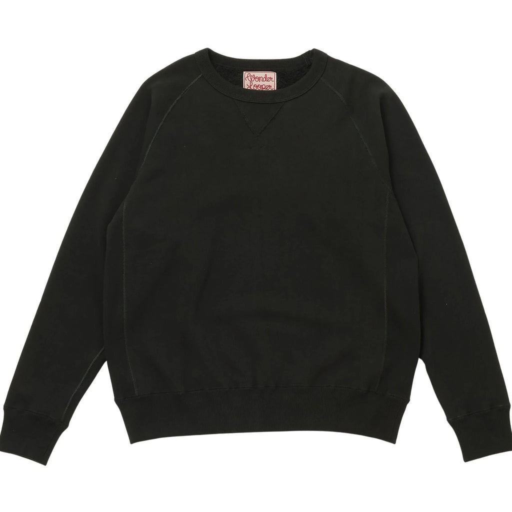 Wonder Looper Pullover Crewneck Super Looper French Terry - Sumi Black