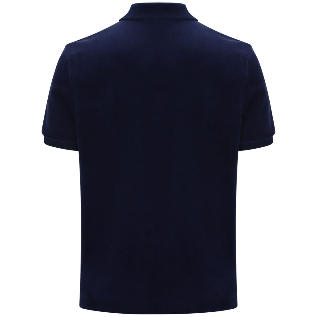 Sergio Tacchini Cardona Velour Zip Polo Shirt - Maritime Blue