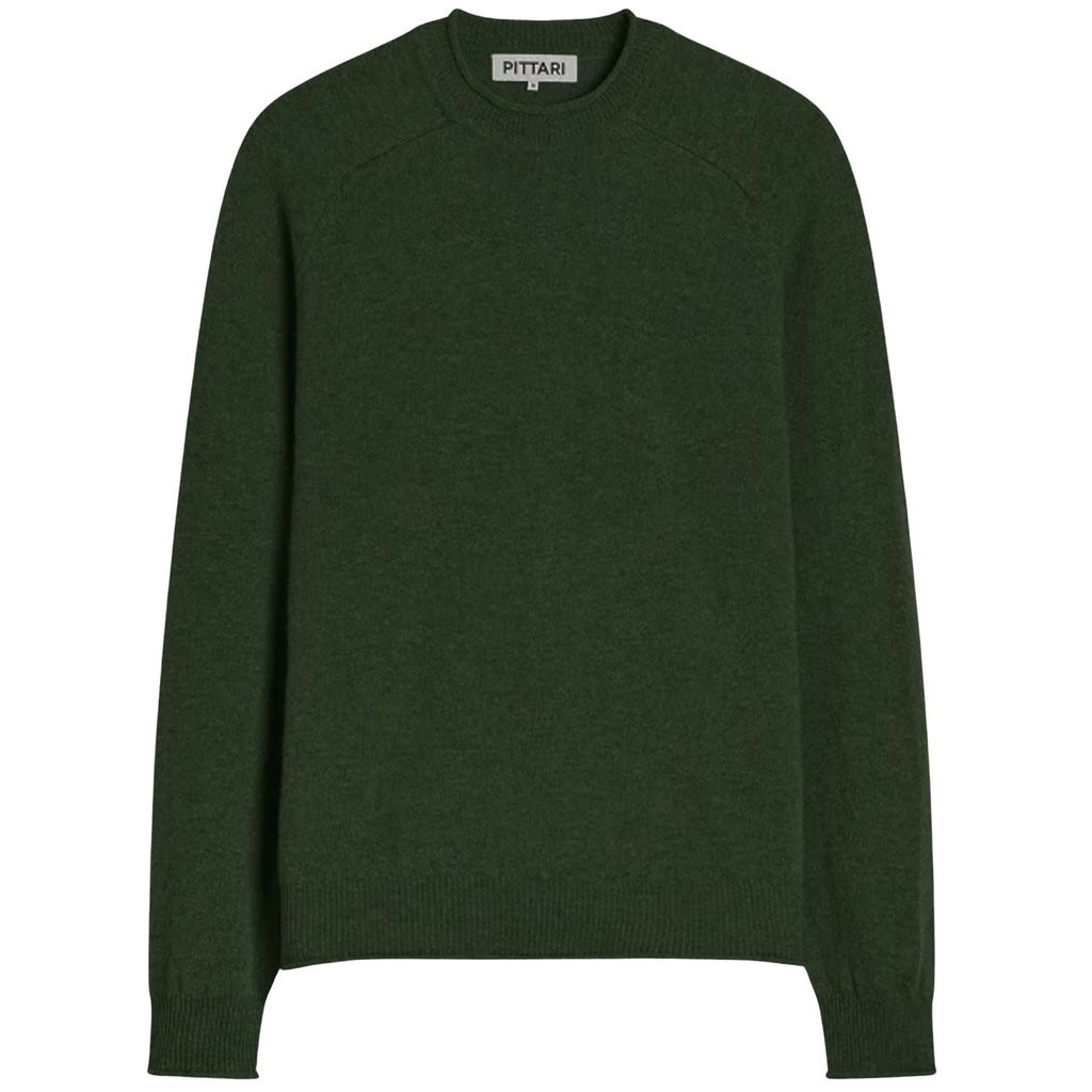Pittari Usk Lambswool Roll Collar Jumper - Rosemary