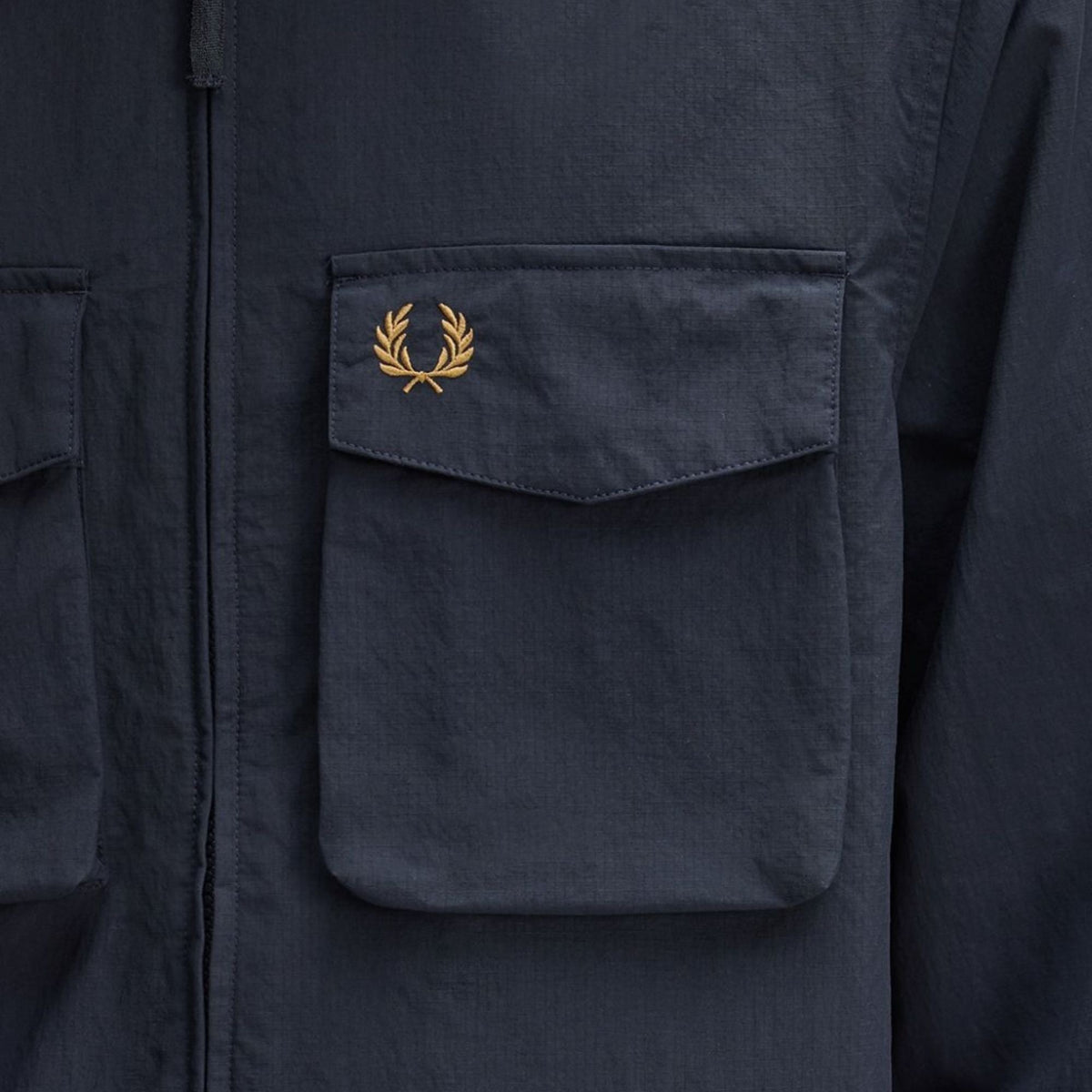 Fred Perry Ripstop Zip-Through Overshirt - Navy