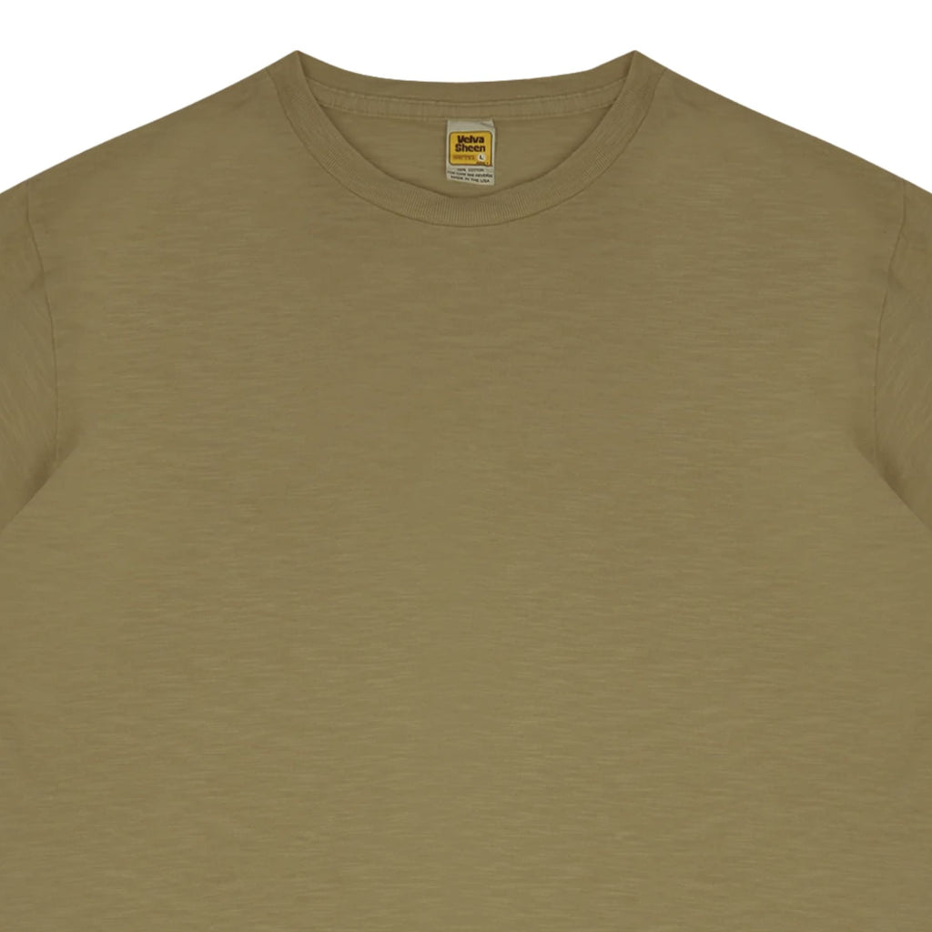 Velva Sheen Rolled Short Sleeve Crew Neck T-Shirt - Olive