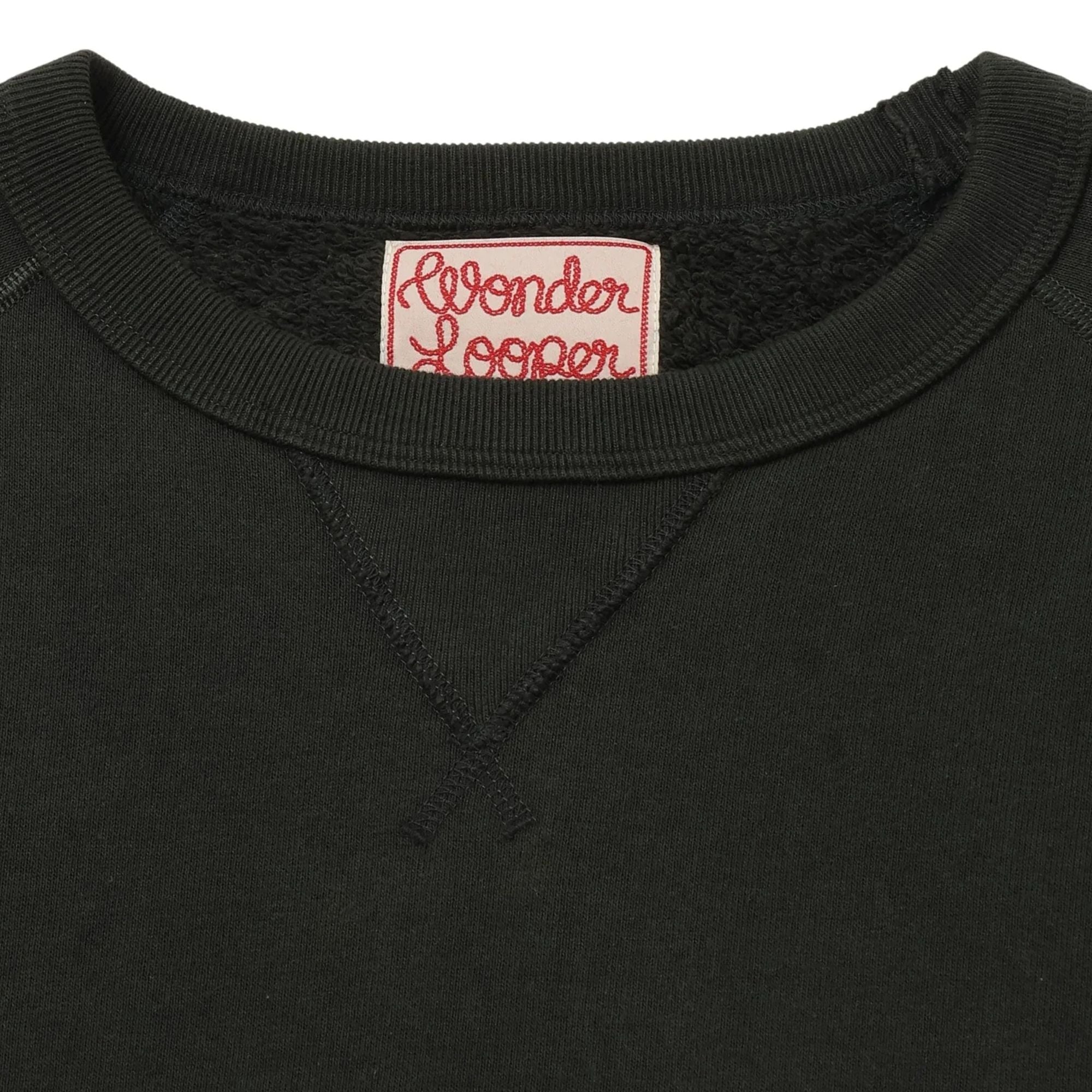 Wonder Looper Pullover Crewneck Super Looper French Terry - Sumi Black