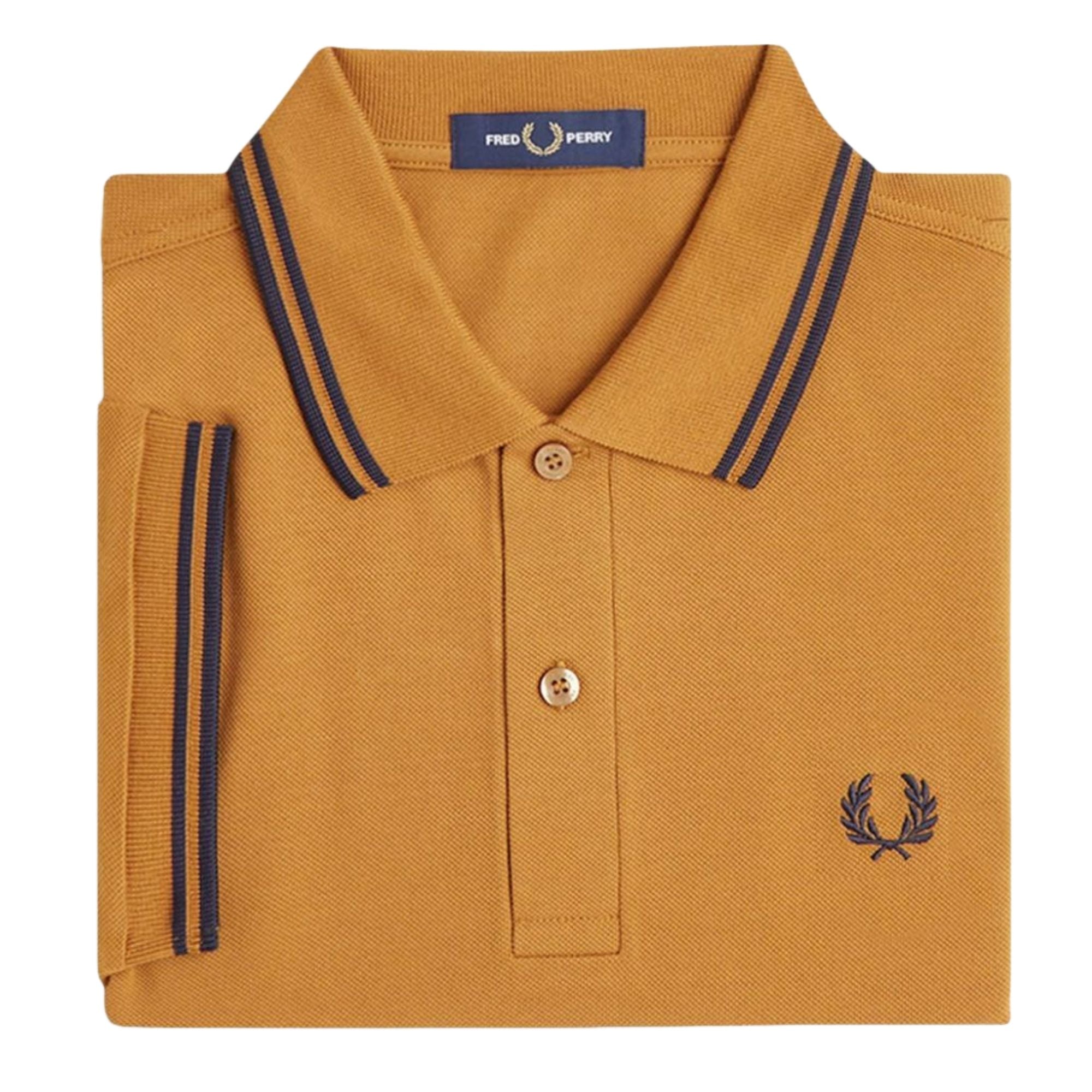 Fred Perry M3600 Twin Tipped Shirt - Dark Caramel