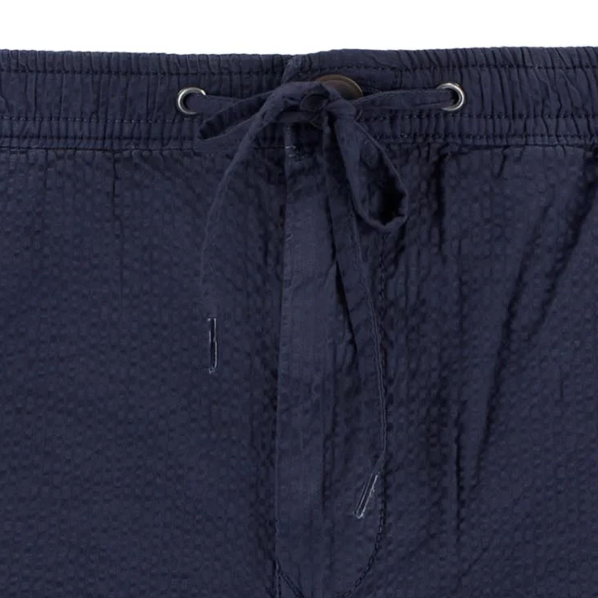 Seersucker Relaxed Shorts - Navy