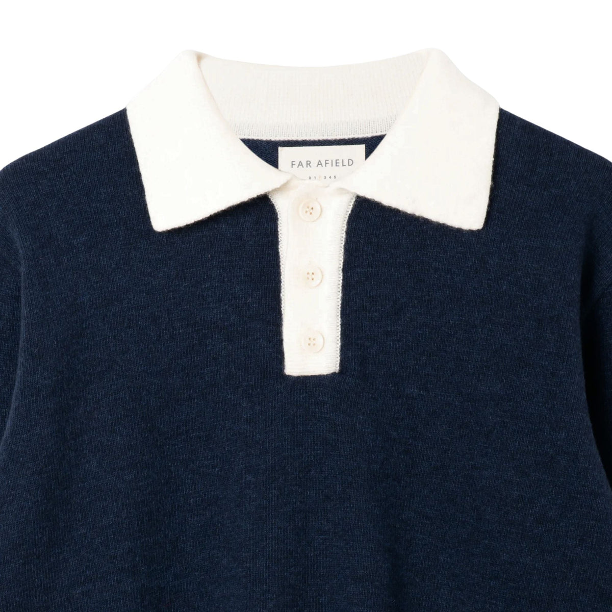 Far Afield Apa Knitted Polo - Navy