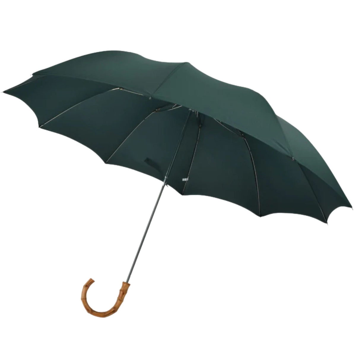 Fox Umbrellas TEL4 Whangee Crook Umbrella - Dark Green