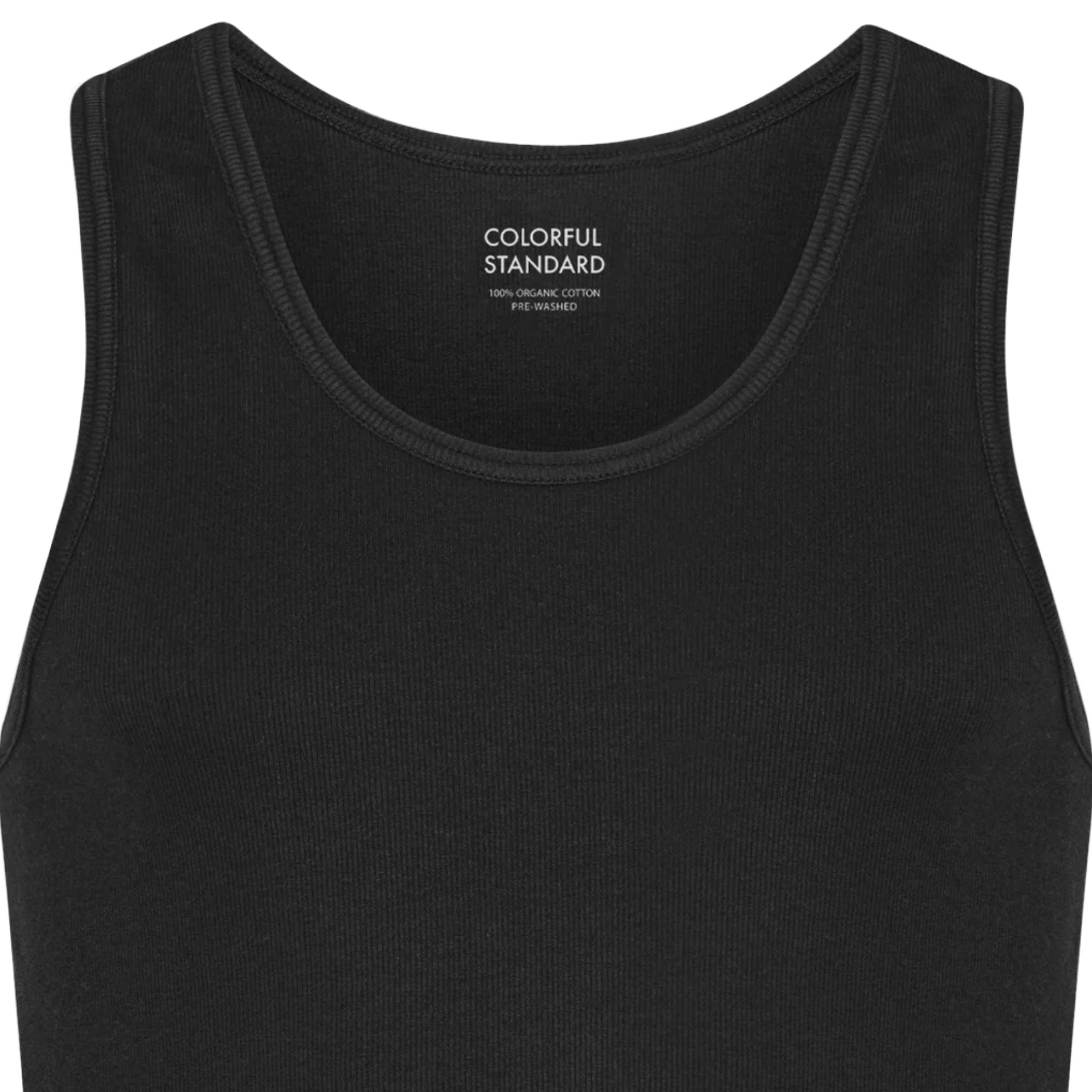 Colorful Standard Organic Rib Tank Top - Black