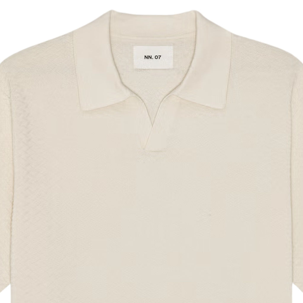 NN07 Paul Textured Stitch Polo - Ivory
