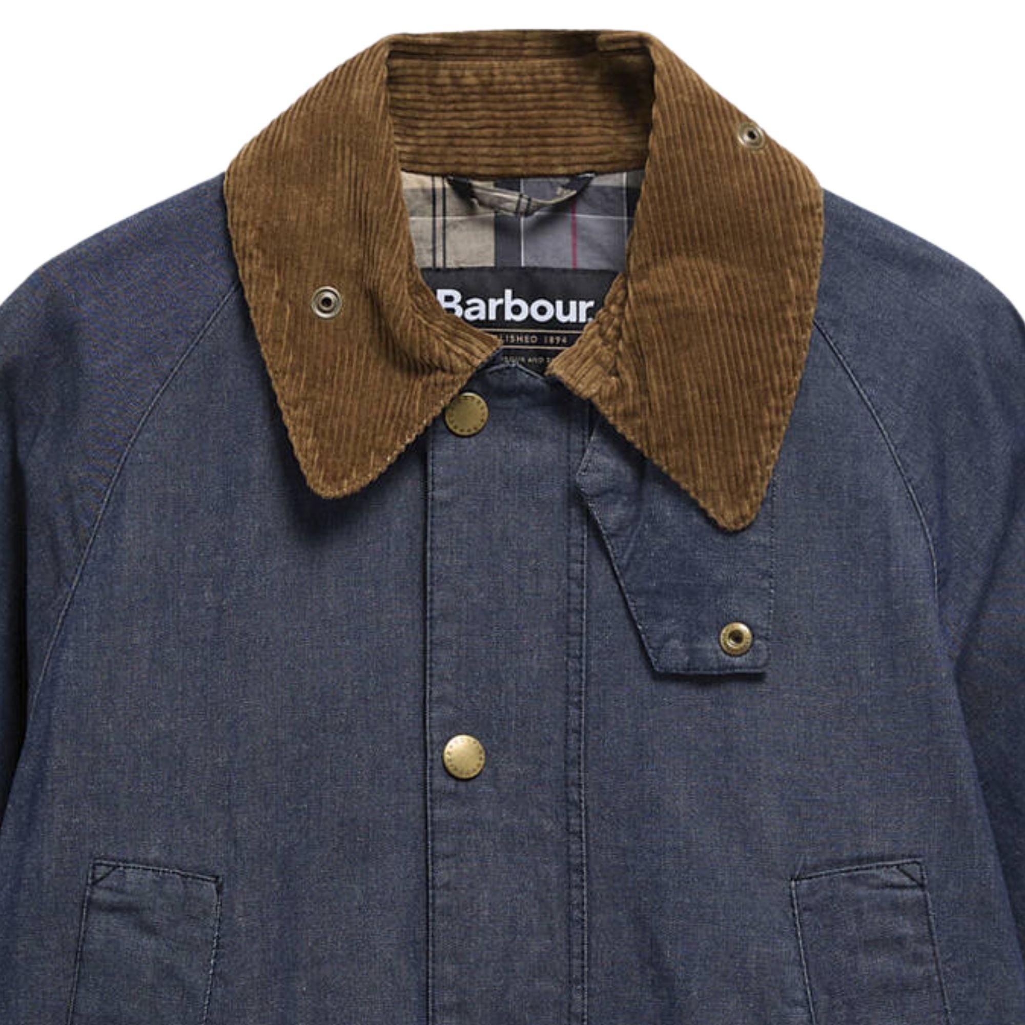 Oversized Bedale Denim Casual Jacket - Indigo