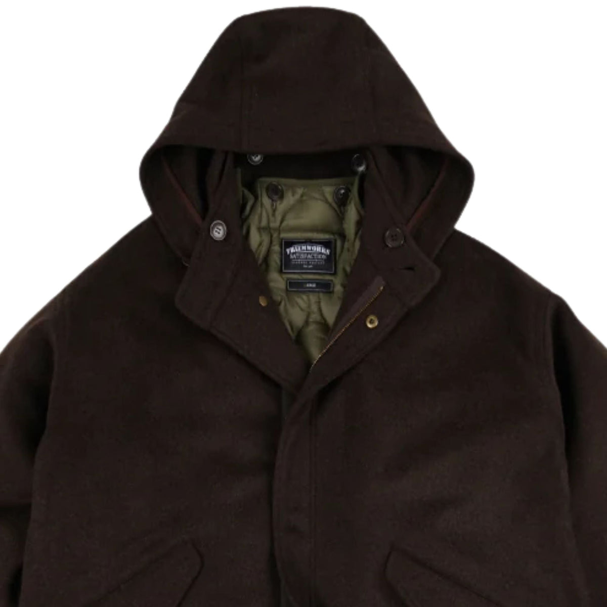 FrizmWORKS Wool Vincent Fishtail Parka - Brown