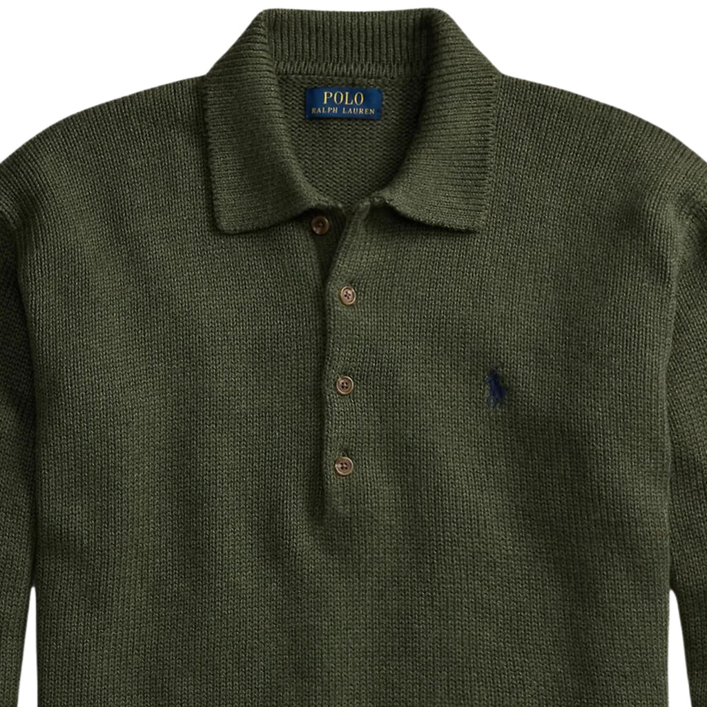 Polo Ralph Lauren Button Placket Sweater - Green