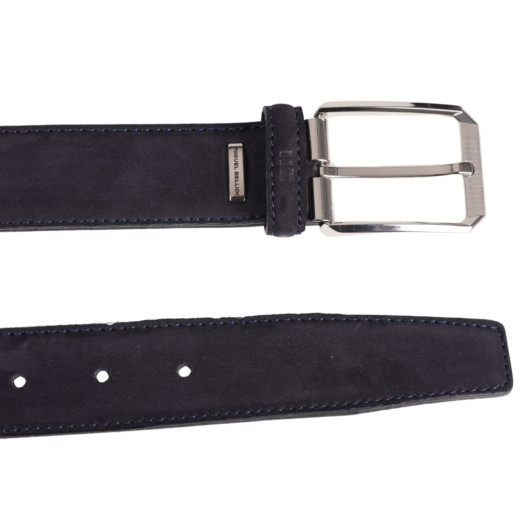 Miguel Bellido Belts Suede Belt - Navy Blue