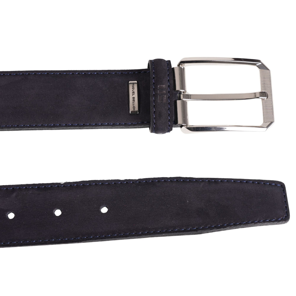 Miguel Bellido Belts Suede Belt - Navy Blue