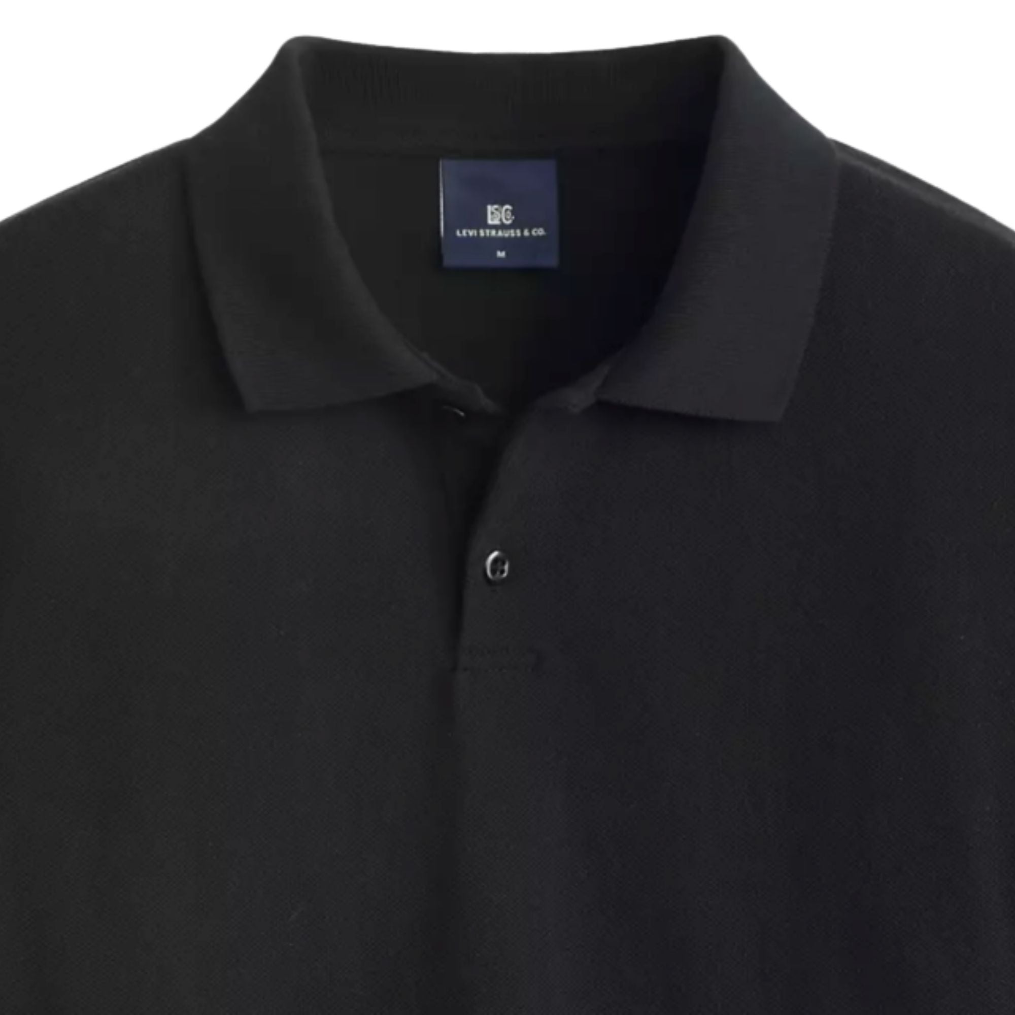Levi's Blue Tab Cropped Polo - Black