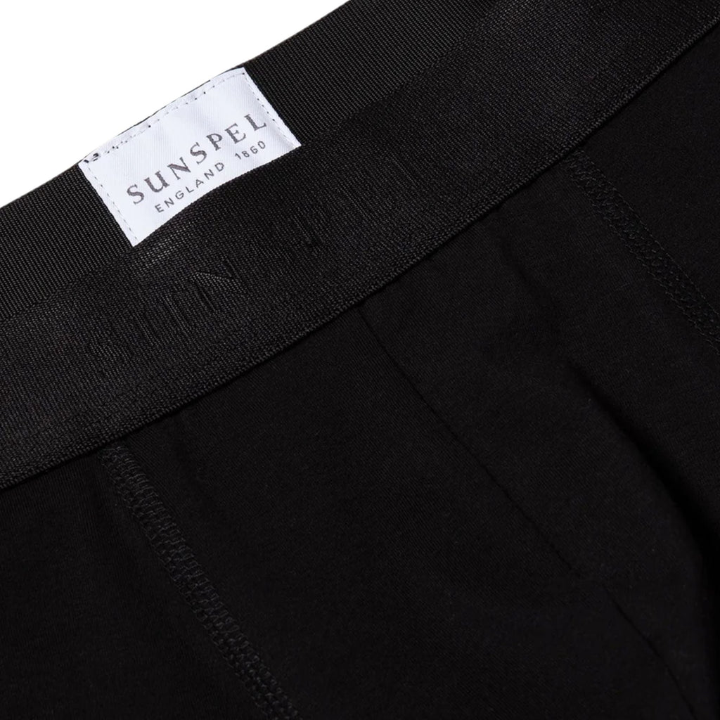 Sunspel Stretch Cotton Boxer Briefs - Black