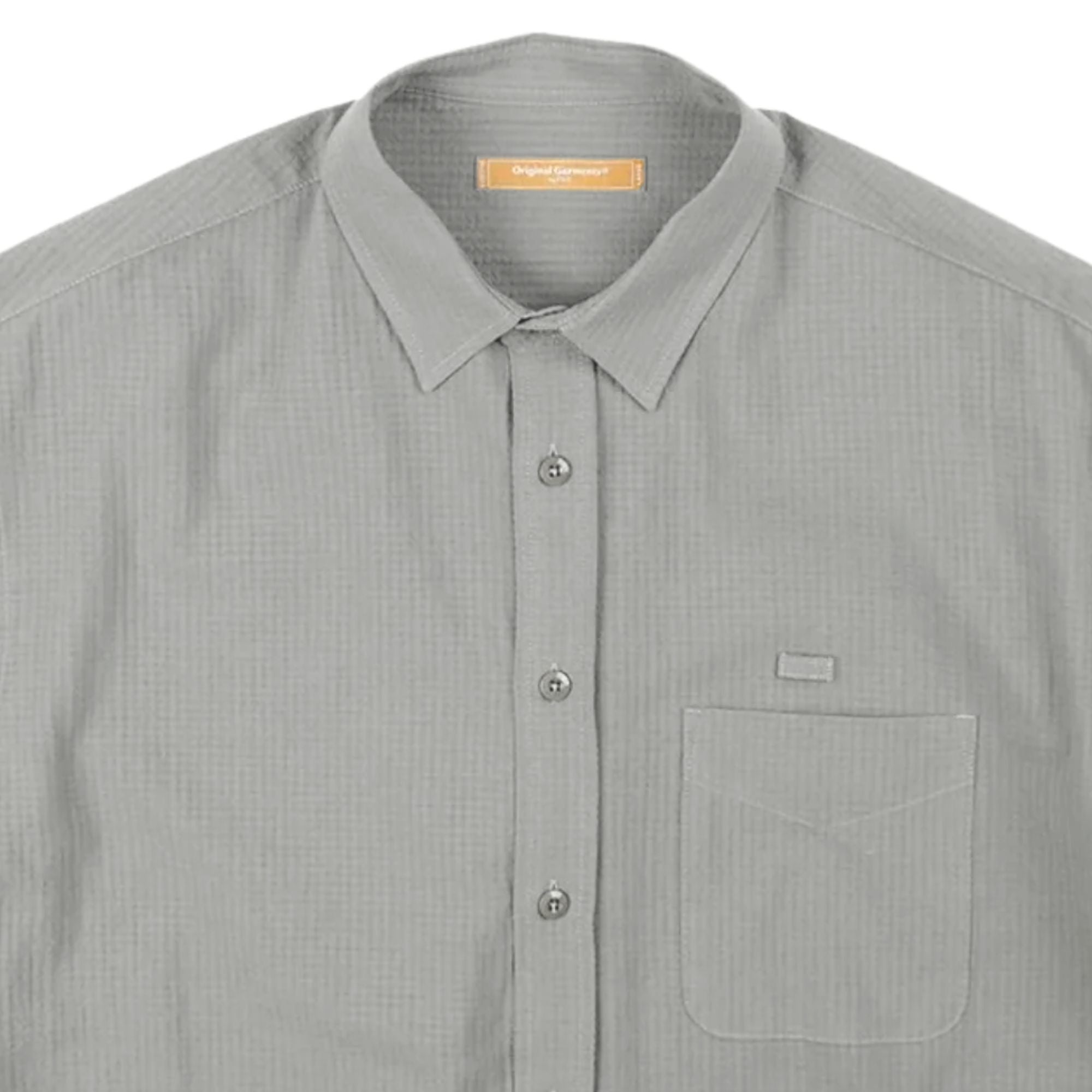 FrizmWORKS OG Dobby Weave Seersucker Half Shirt - Grey