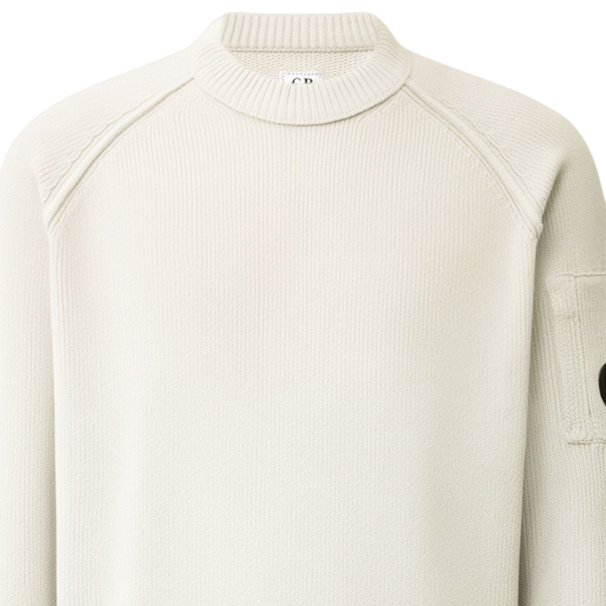 C.P Company Chenille Cotton Lens Crewneck Sweater - Ermine