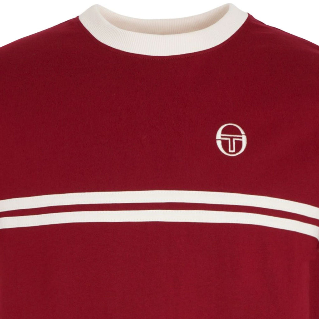 Sergio Tacchini x Stuarts Supermac T-Shirt - Merlot/Buttercream