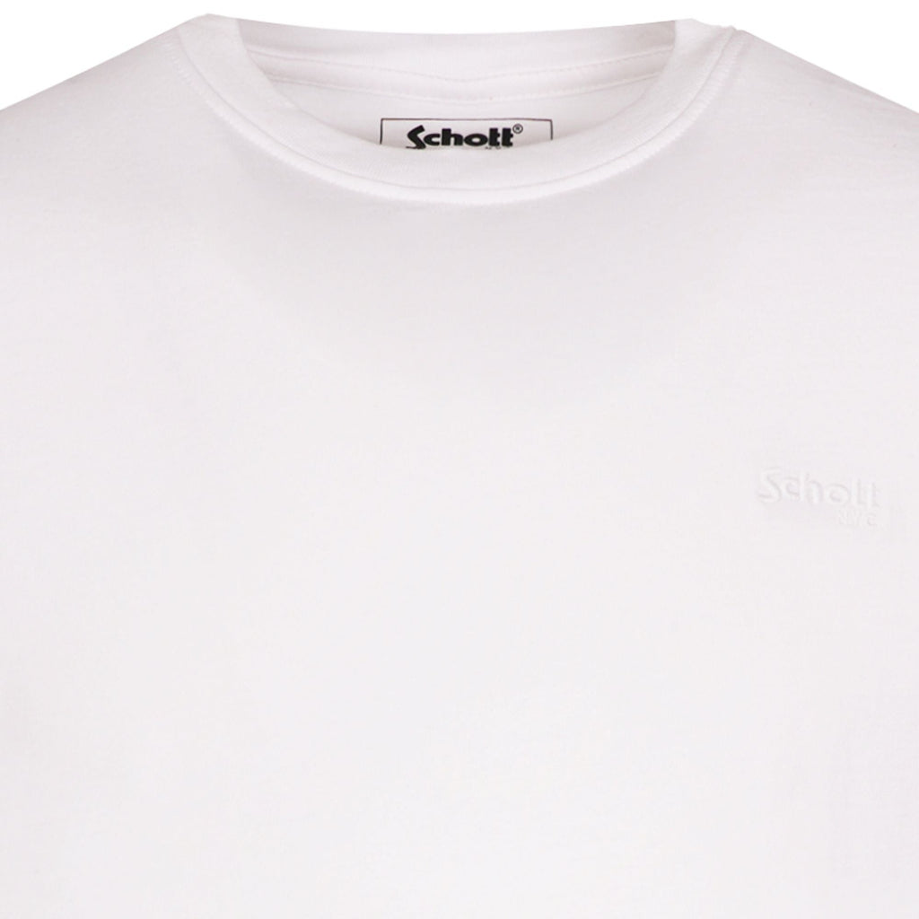 Schott NYC 2 Pack Crew Neck T-Shirt - White