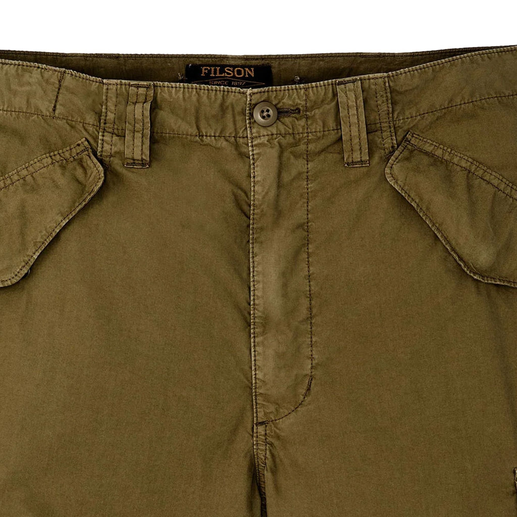Filson Tropical Poplin Cargo Shorts - Mili Olive