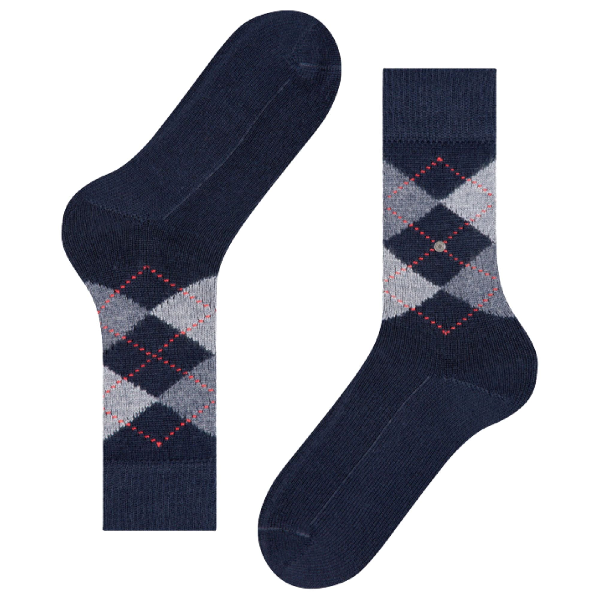 Burlington Socks Preston Socks - Blue/Grey