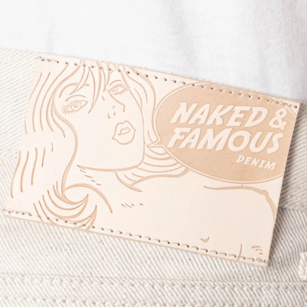 Naked and Famous Denim Weird Guy Tabi Selvedge - Off White