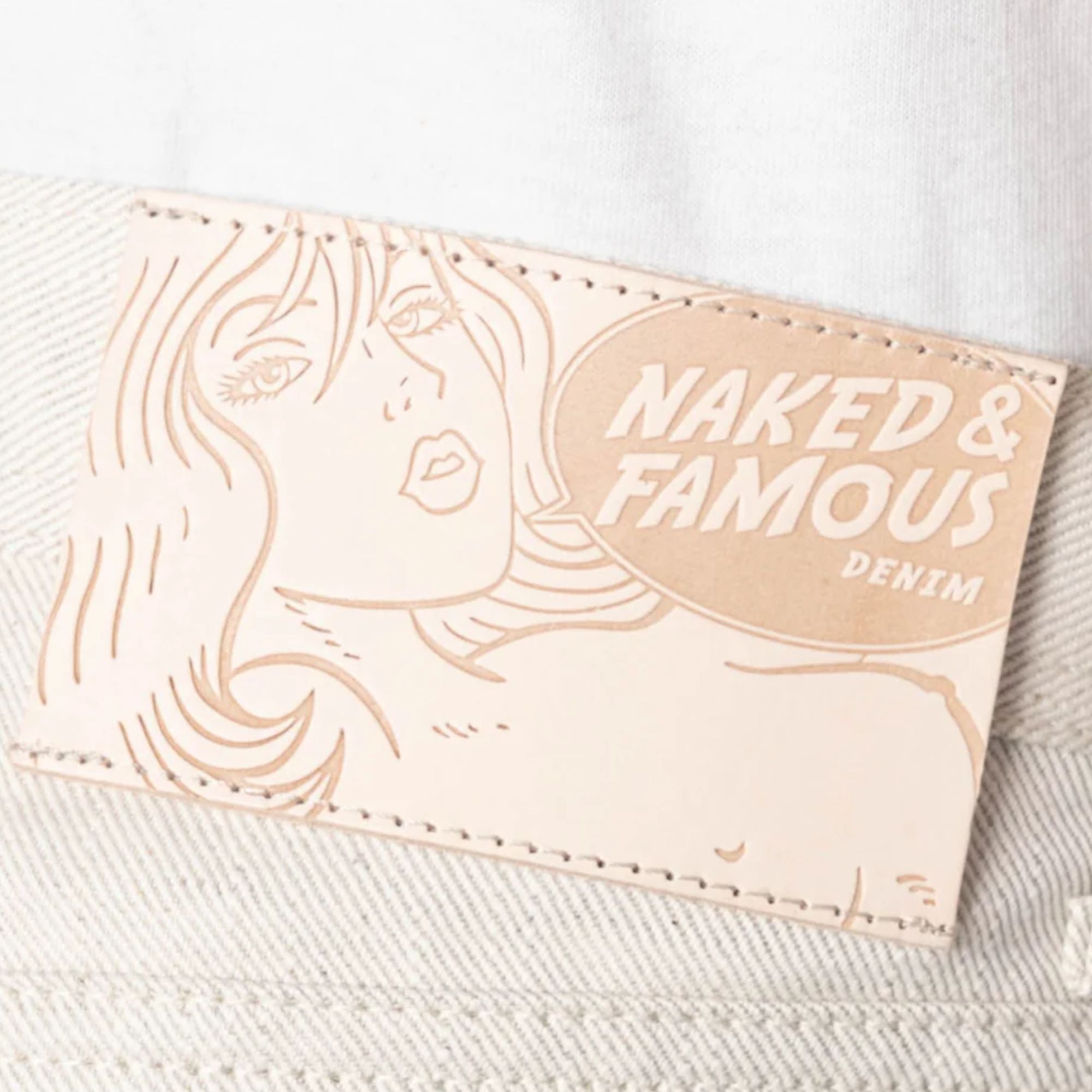 Naked and Famous Denim Weird Guy Tabi Selvedge - Off White