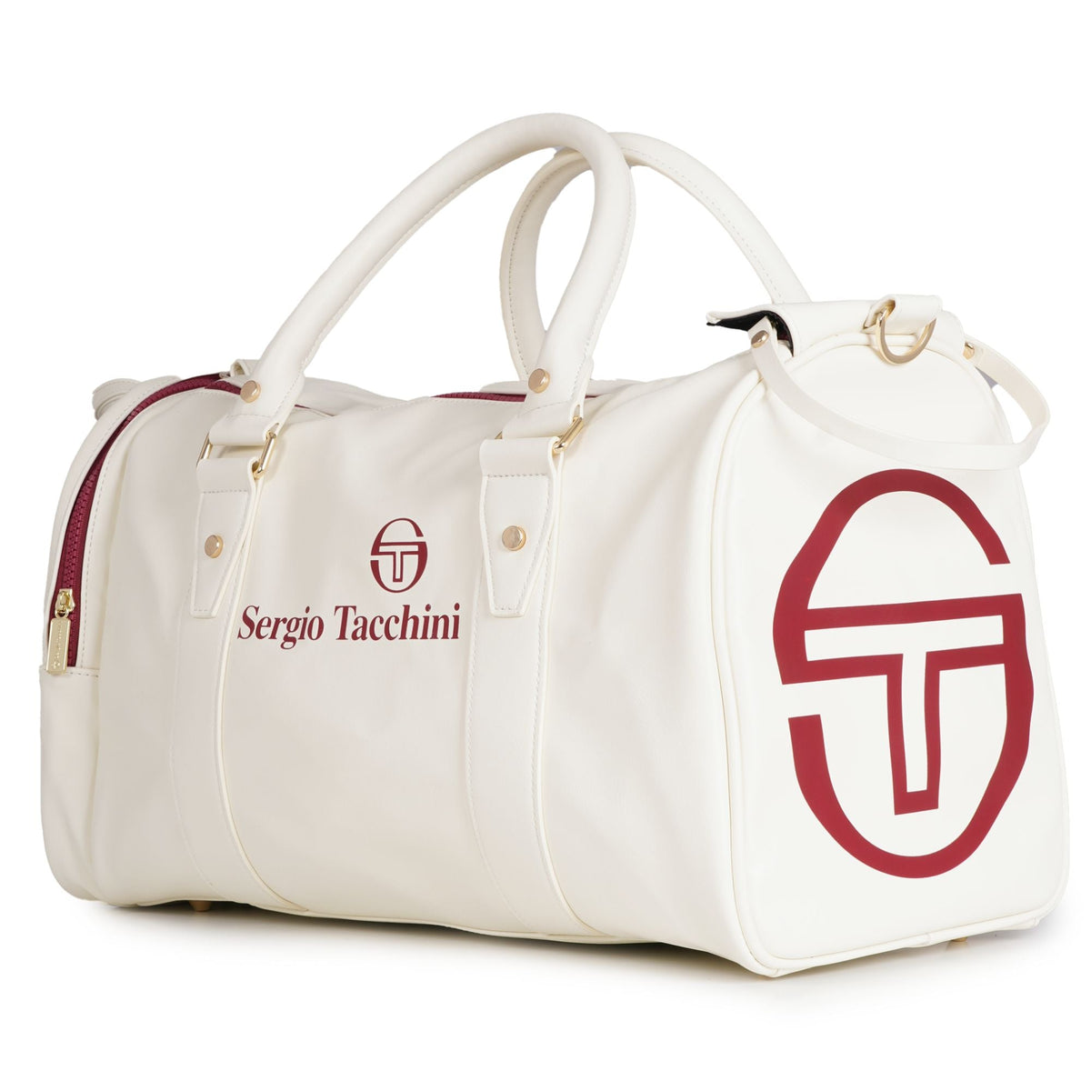 Sergio Tacchini x Stuarts x Stuarts Jorno Gym Holdall - Buttercream/Merlot