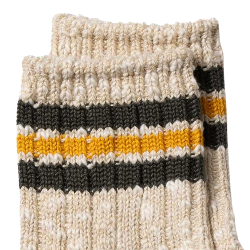 Stripes Short Slub Socks - Beige
