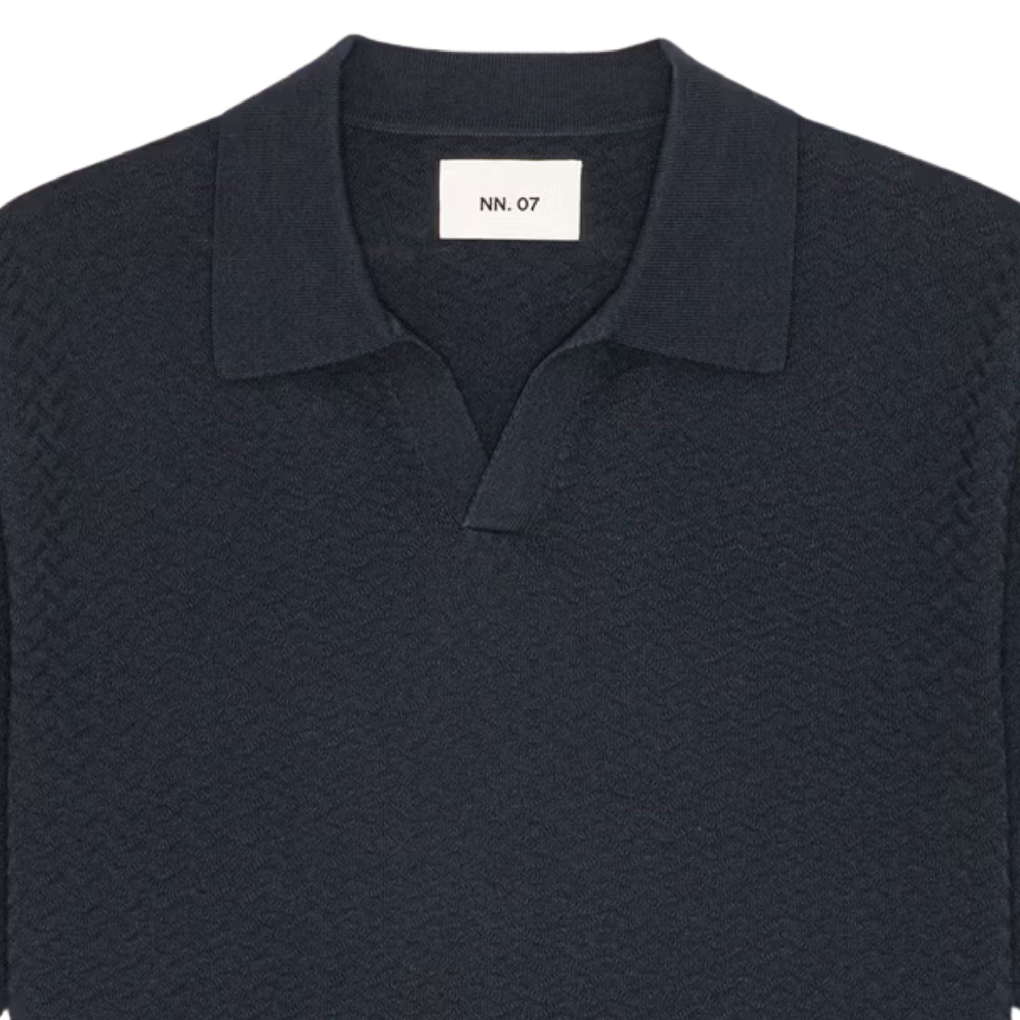 Paul Textured Stitch Polo - Navy Blue