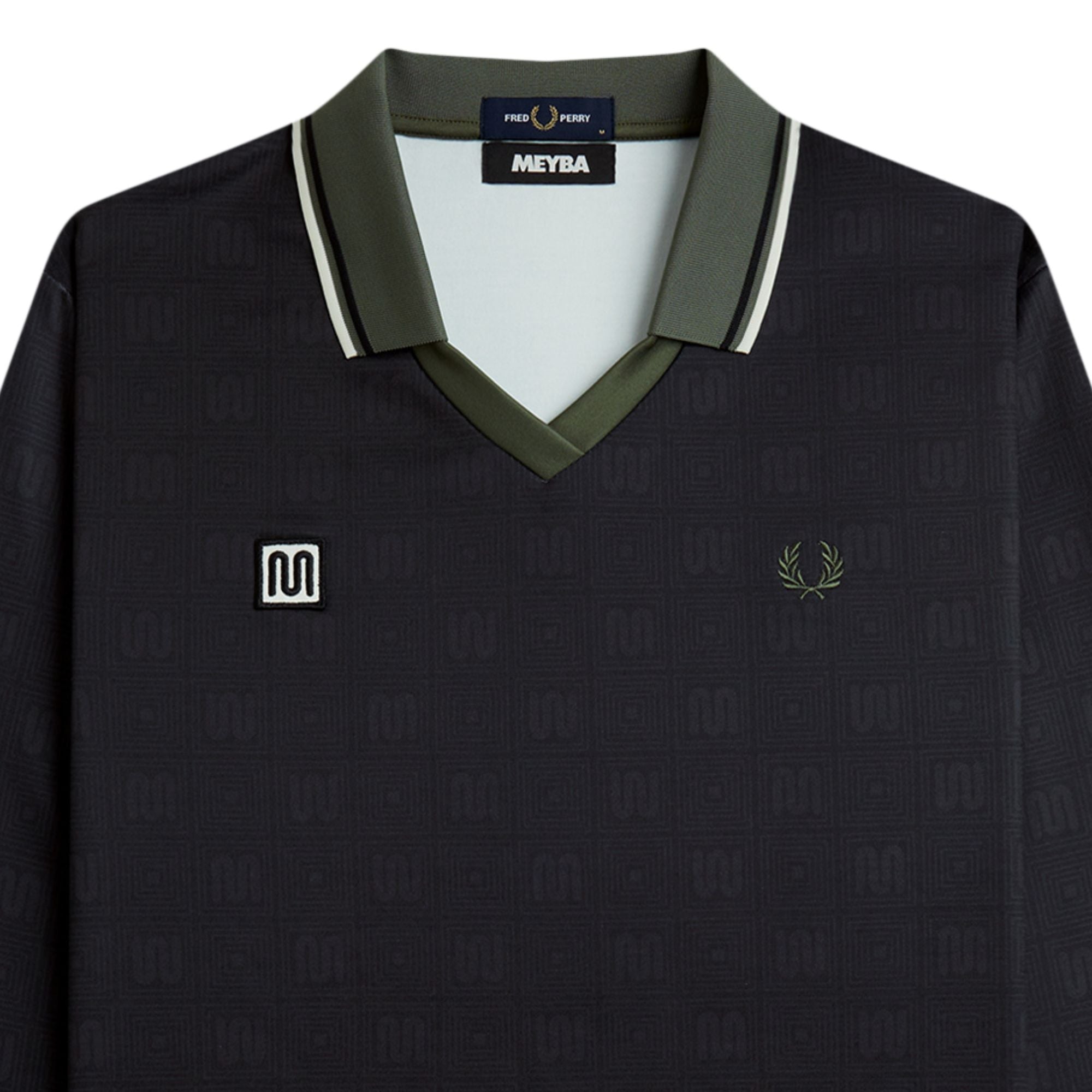 Fred Perry x Meyba Long Sleeve Polo Shirt - Black