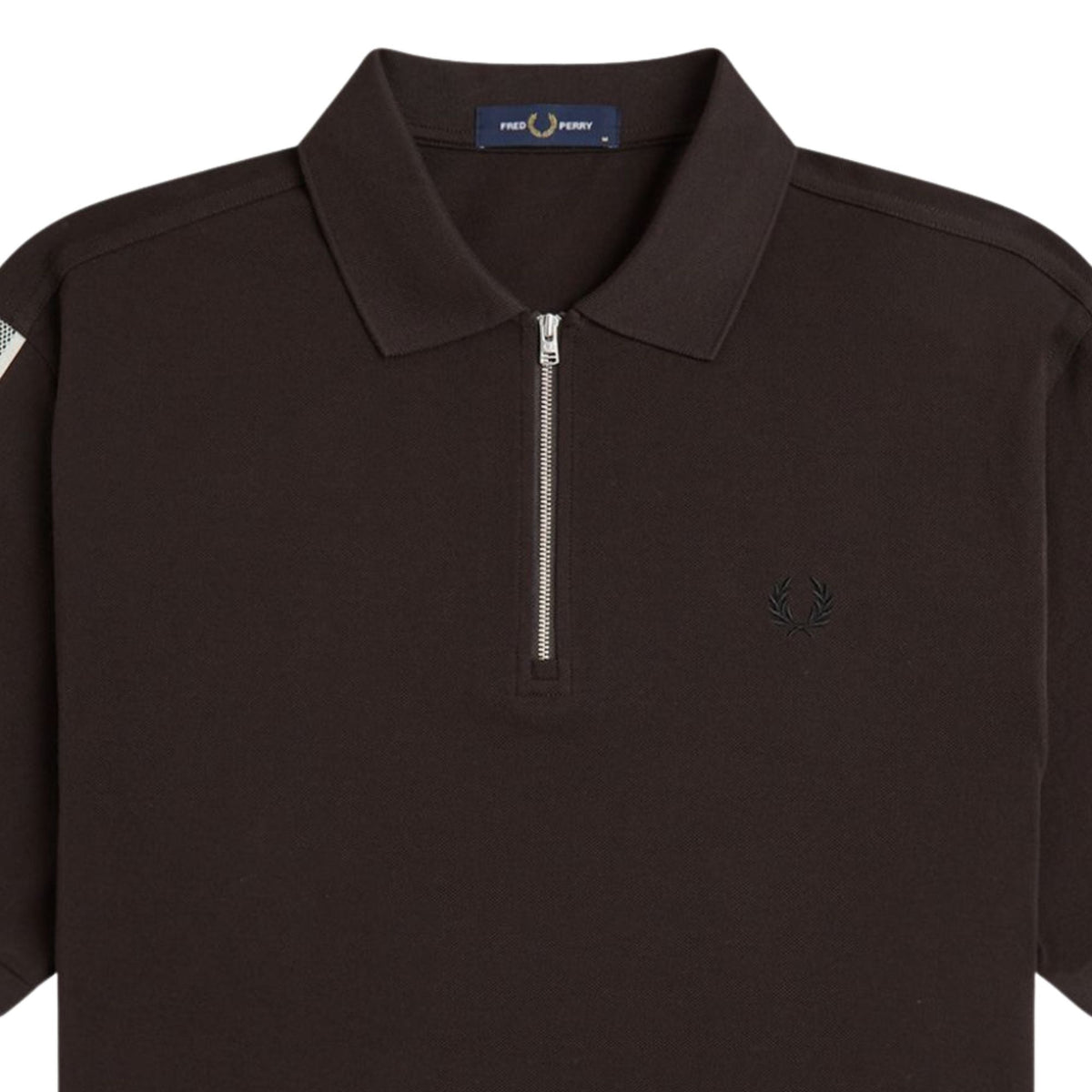 Fred Perry Tennis Net Tape Polo Shirt - Rich Brown