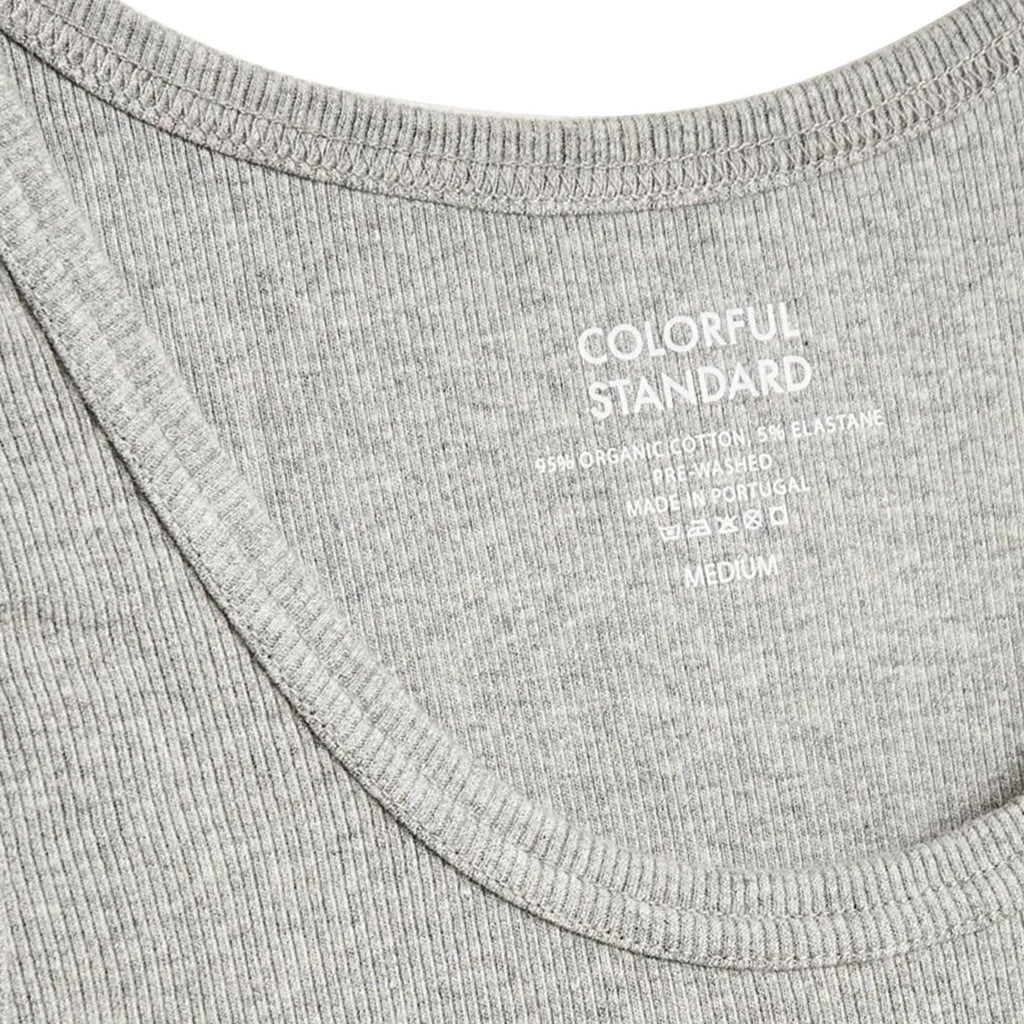 Colorful Standard Organic Rib Tank Top - Heather Grey