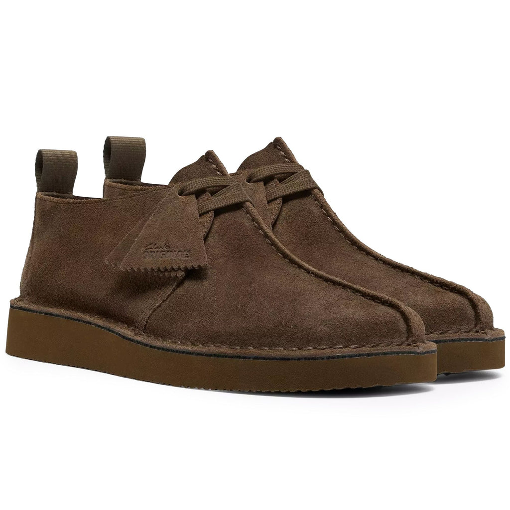 Clarks Originals Desert Treck Shoes - Dark Olive Suede