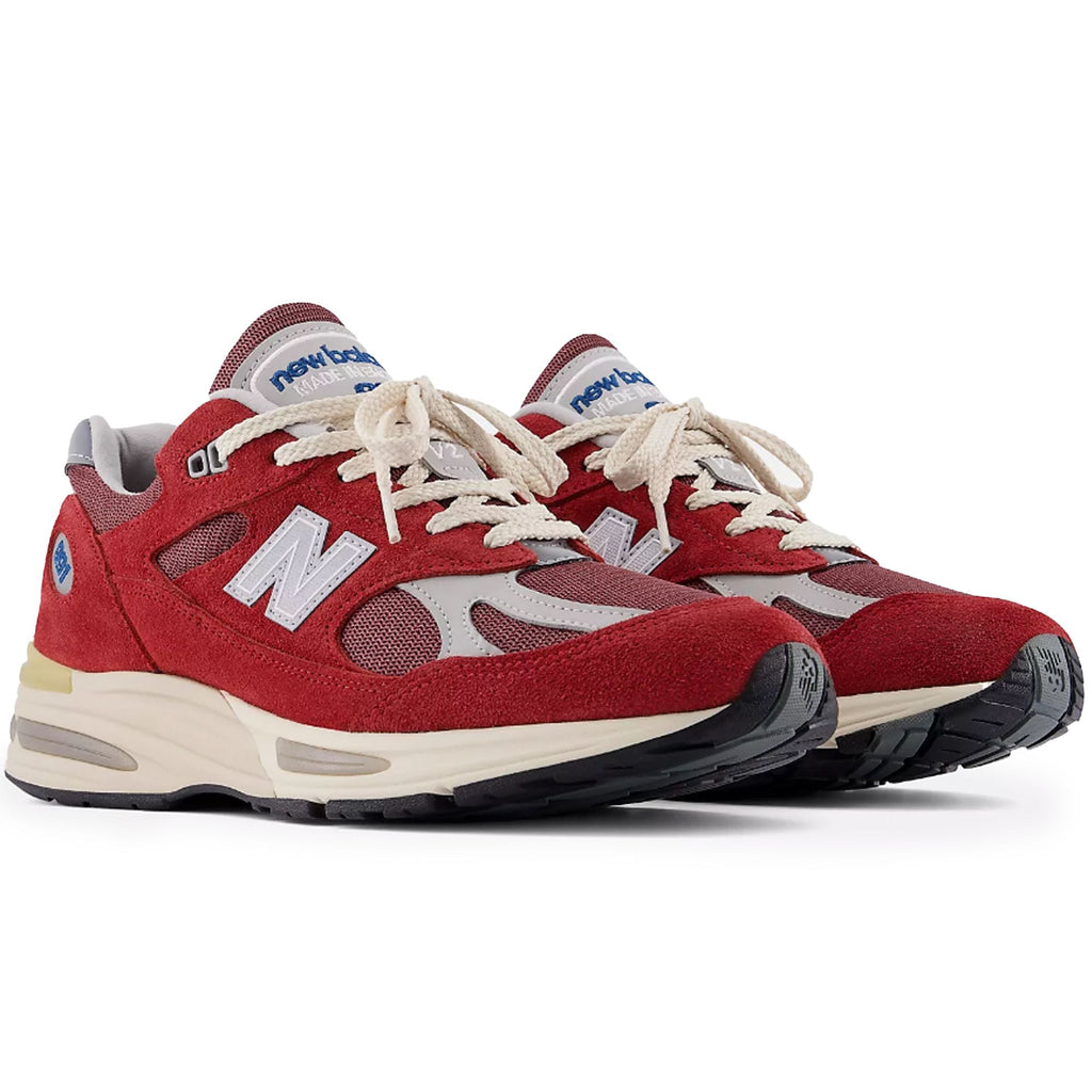 New Balance Made In UK 991V2 Vintage Sports Shoes - Karanda Red