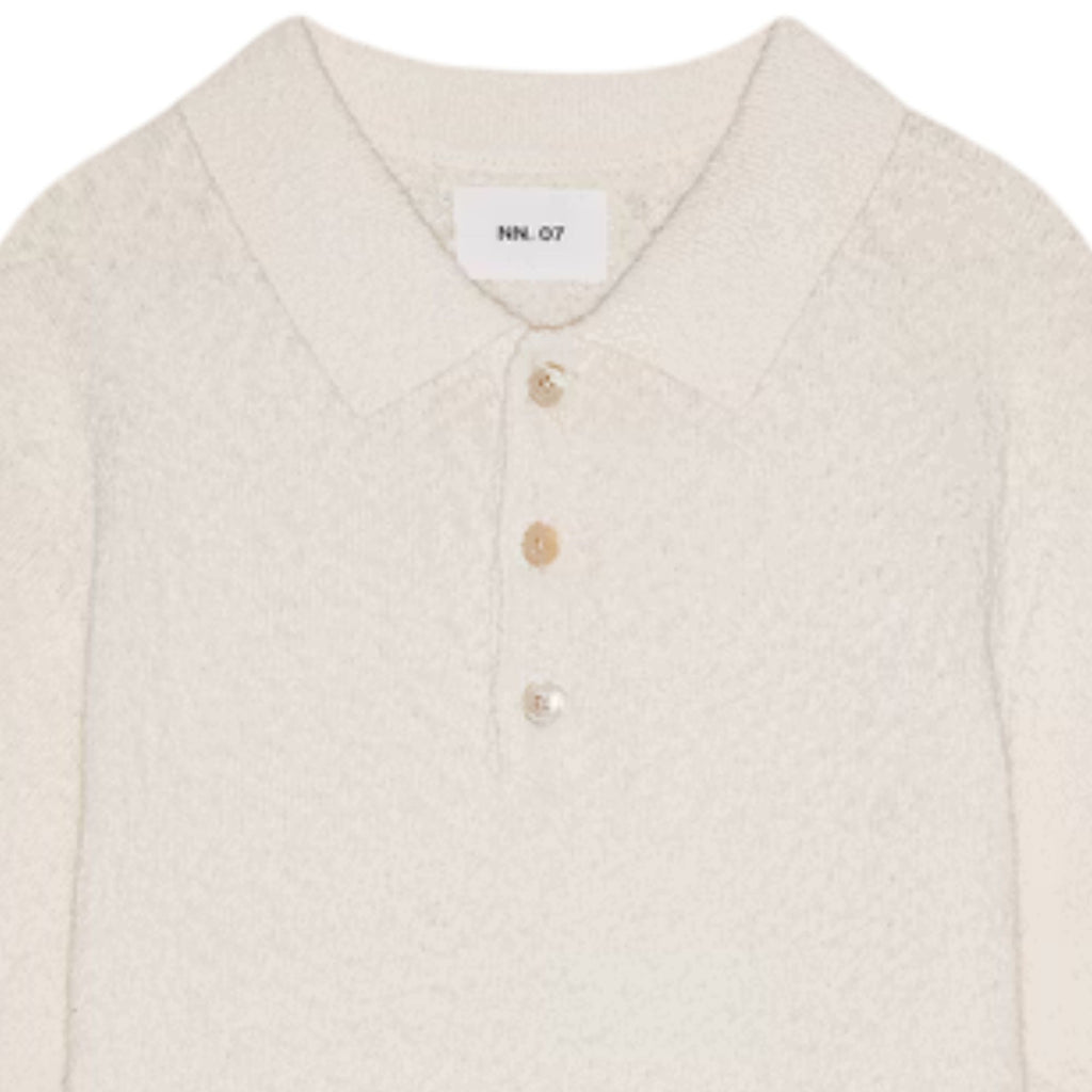 NN07 Randy Boucle Yarn Polo - Ecru