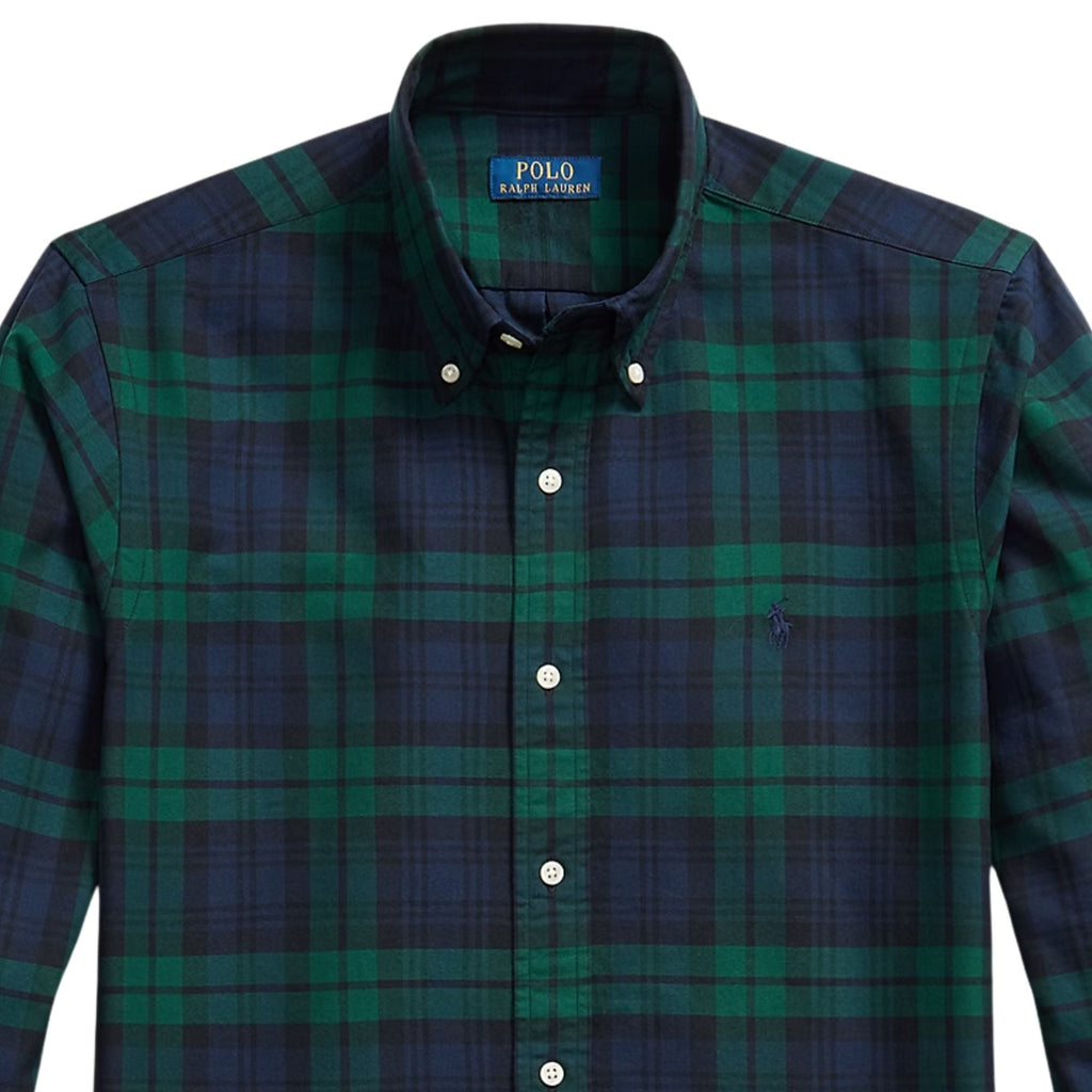 Polo Ralph Lauren Custom Fit Tattersall Oxford Shirt - Navy/Green Multi