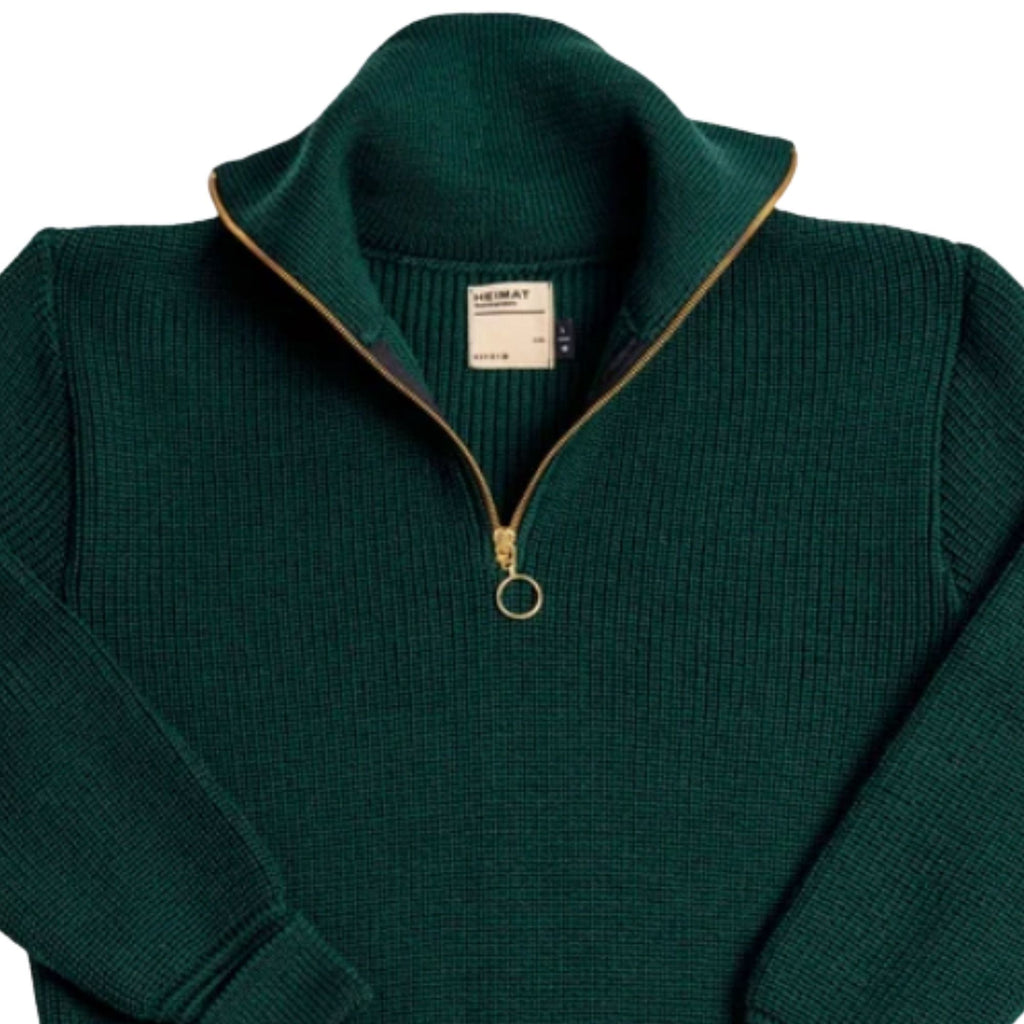 Heimat Virgin Wool Skipper Sweater - Tannen Gruen