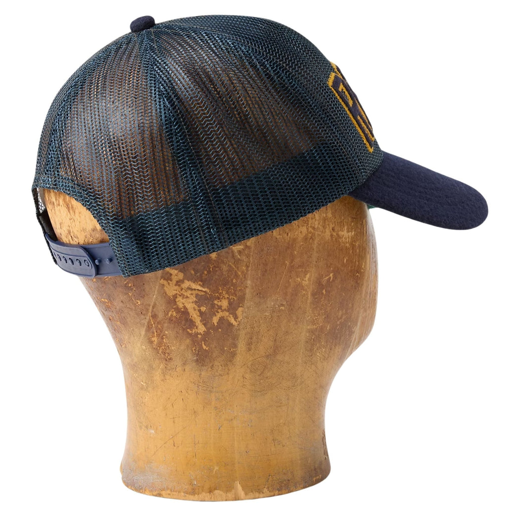 RRL by Ralph Lauren Felt-Bill Mesh Trucker Cap - Navy Blue