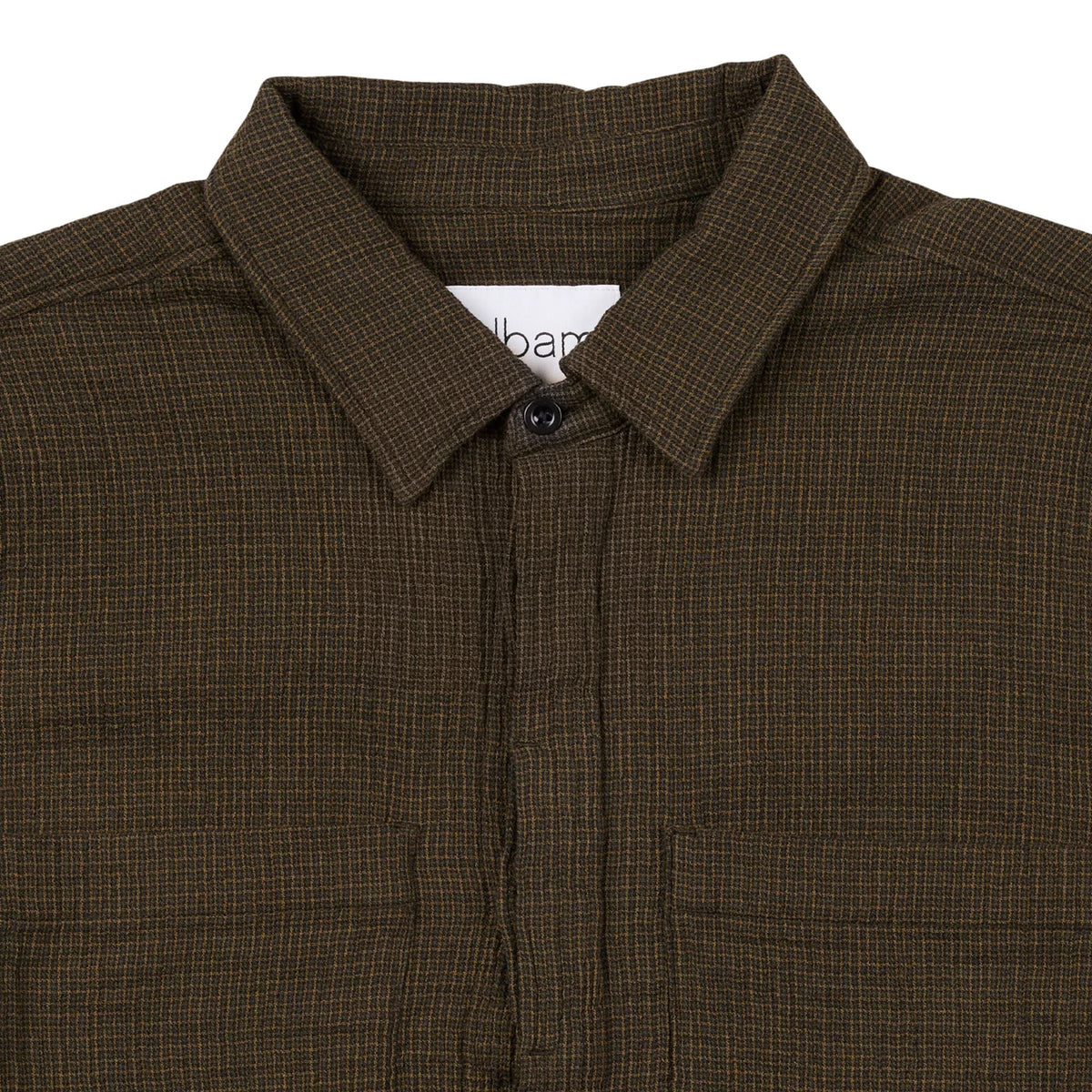 Albam Islington Check Pocket Shirt - Dark Khaki